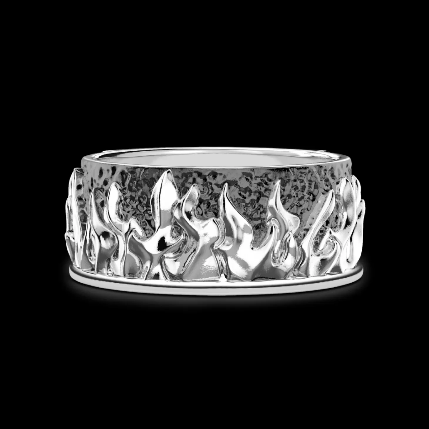 Zancan Gioielli Anello A Fascia Zancan In Argento Con Fiamme.> Anelli
