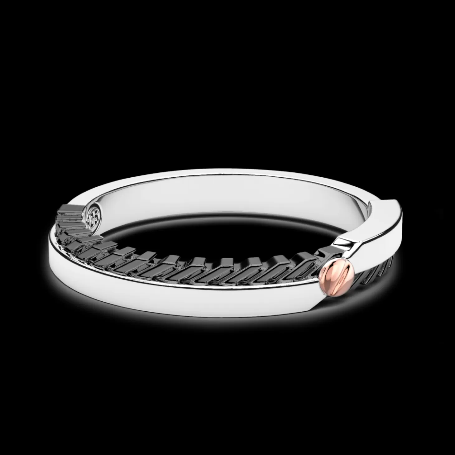 Zancan Gioielli Anello A Fede Zancan In Argento E Vite In Oro Rosa.> Anelli