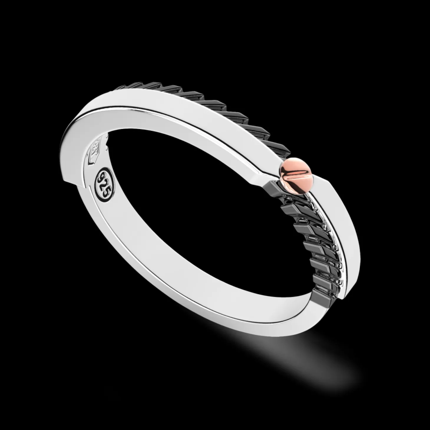 Zancan Gioielli Anello A Fede Zancan In Argento E Vite In Oro Rosa.> Anelli