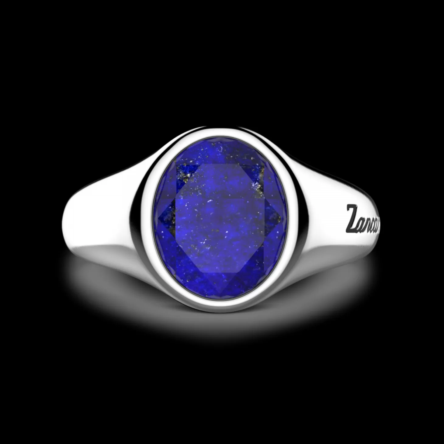 Zancan Gioielli Anello Chavlier Zancan In Argento Rotondo Con Pietra Lapis.> Anelli