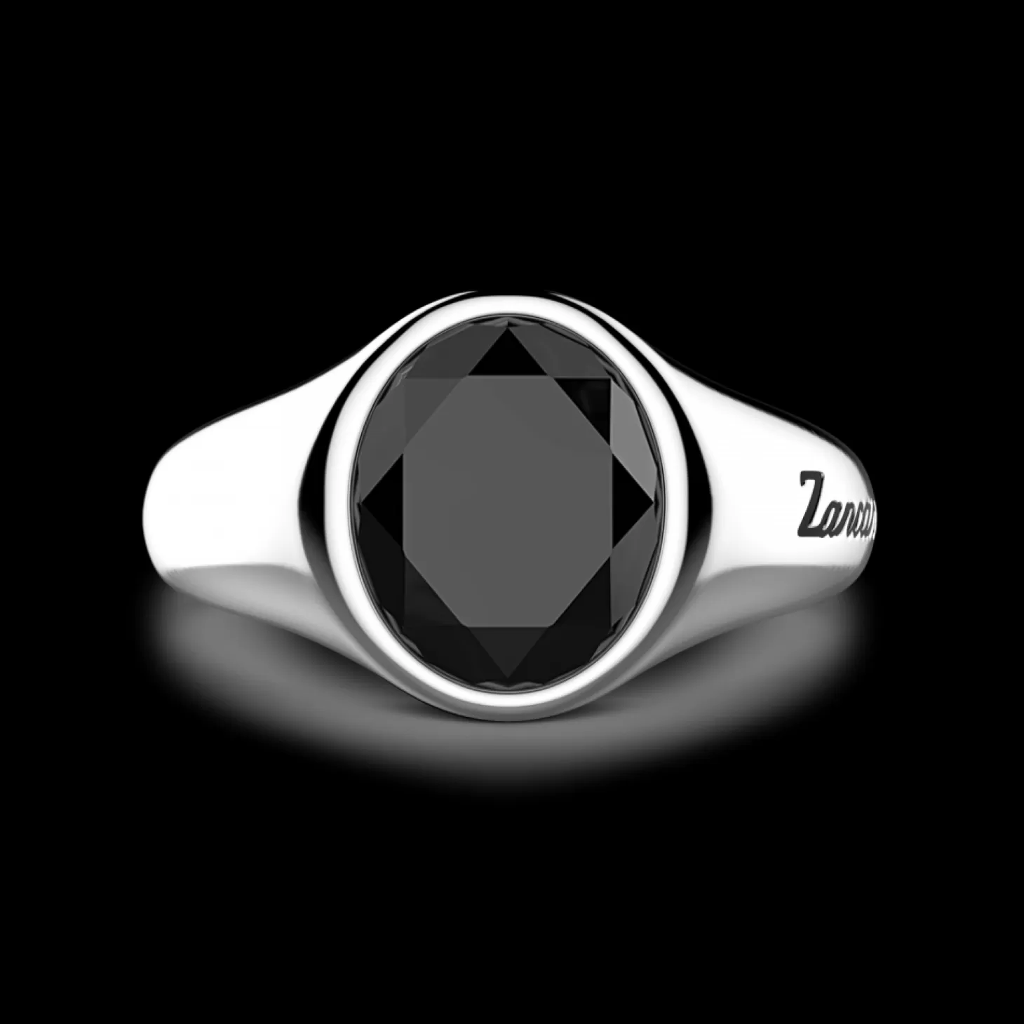 Zancan Gioielli Anello Chavlier Zancan In Argento Rotondo Con Pietra Onice.> Anelli