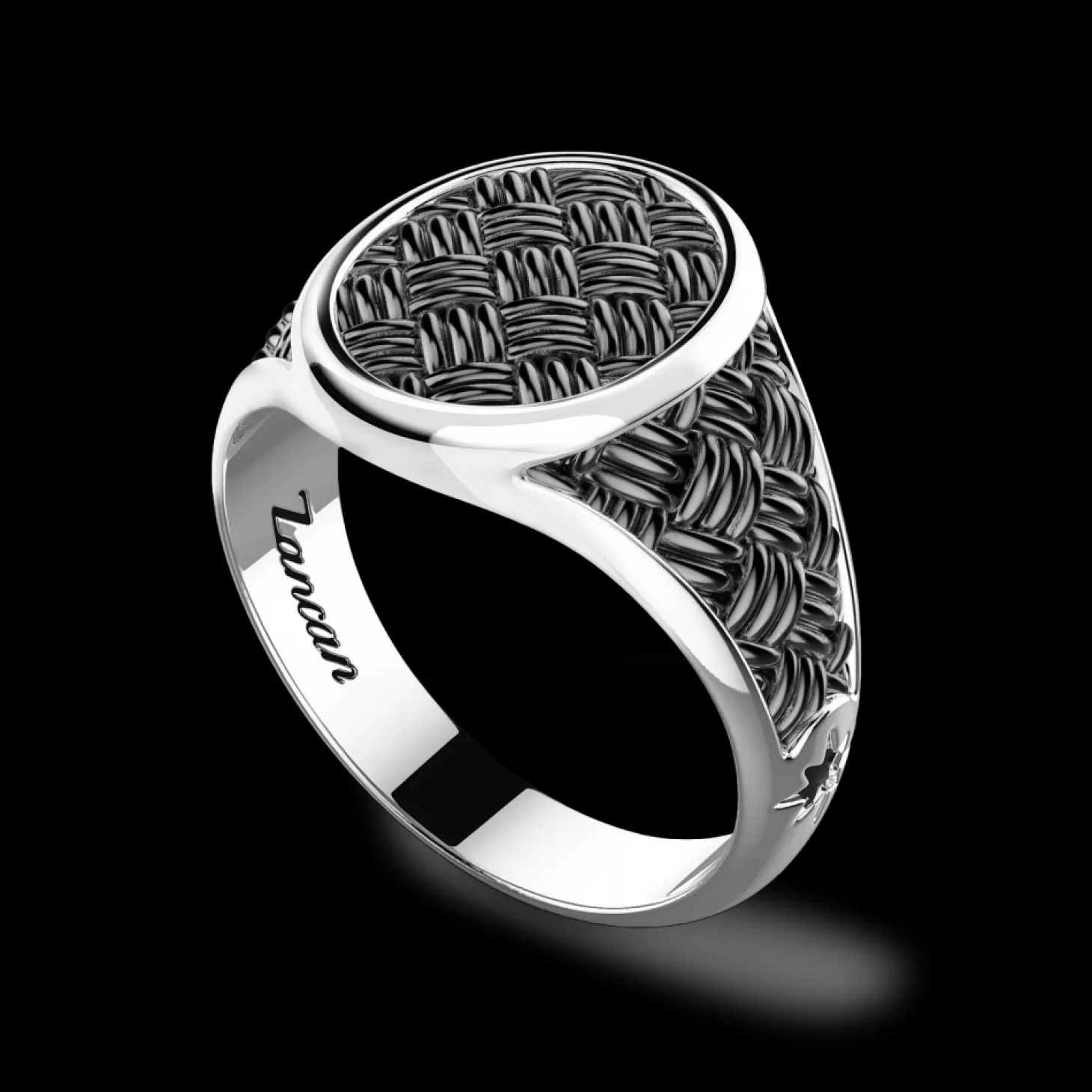 Zancan Gioielli Anello Chevalier Zancan In Argento Brunito.> Anelli