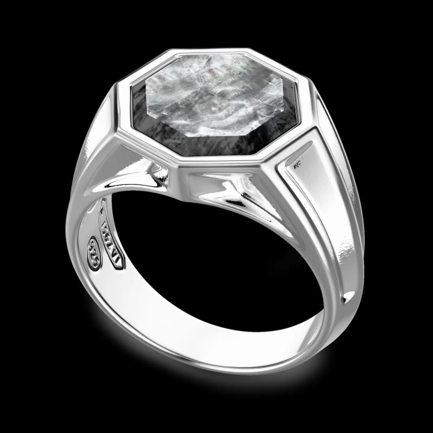 Zancan Gioielli Anello Chevalier Zancan In Argento Con Madreperla.> Anelli