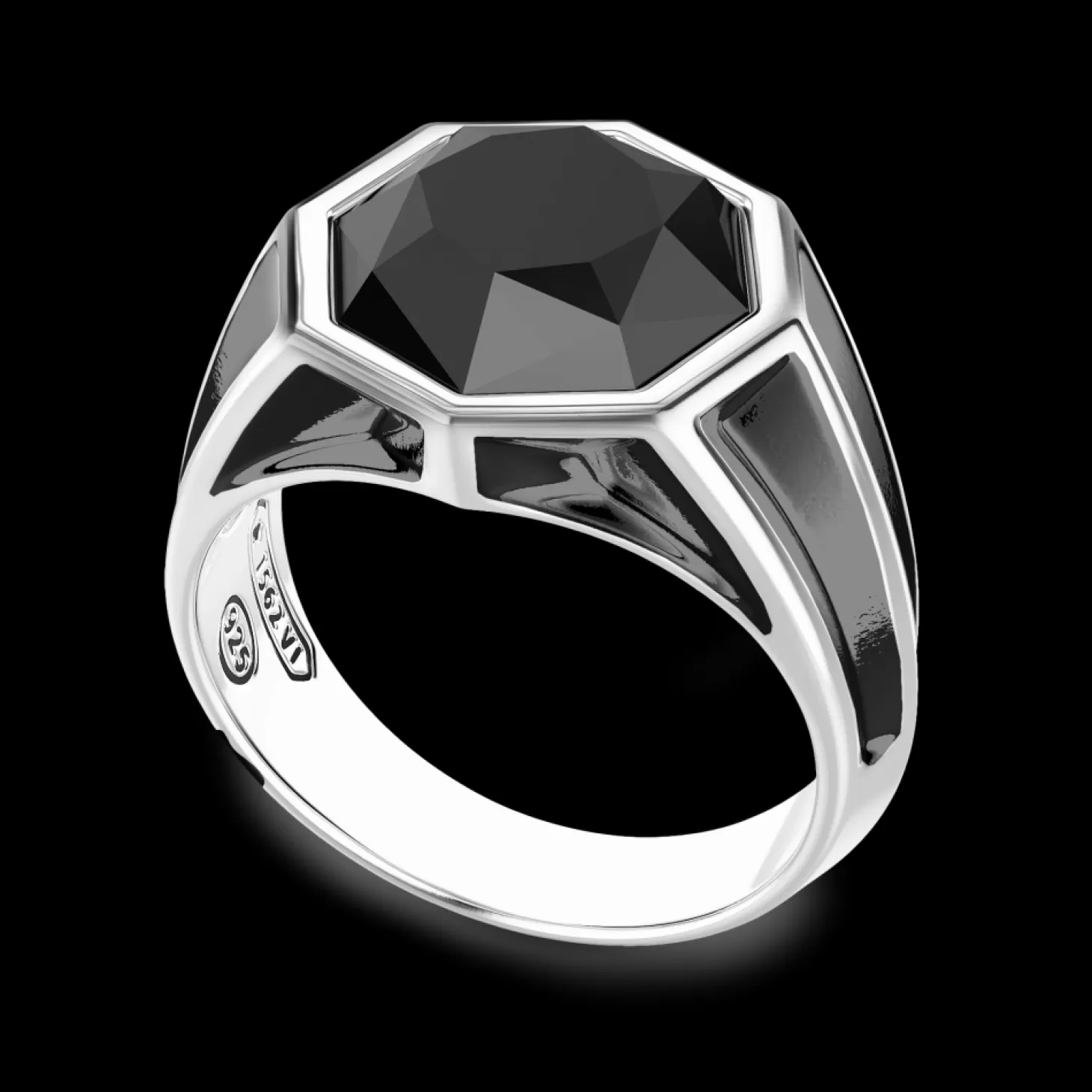 Zancan Gioielli Anello Chevalier Zancan In Argento Con Pietra Onice.> Anelli