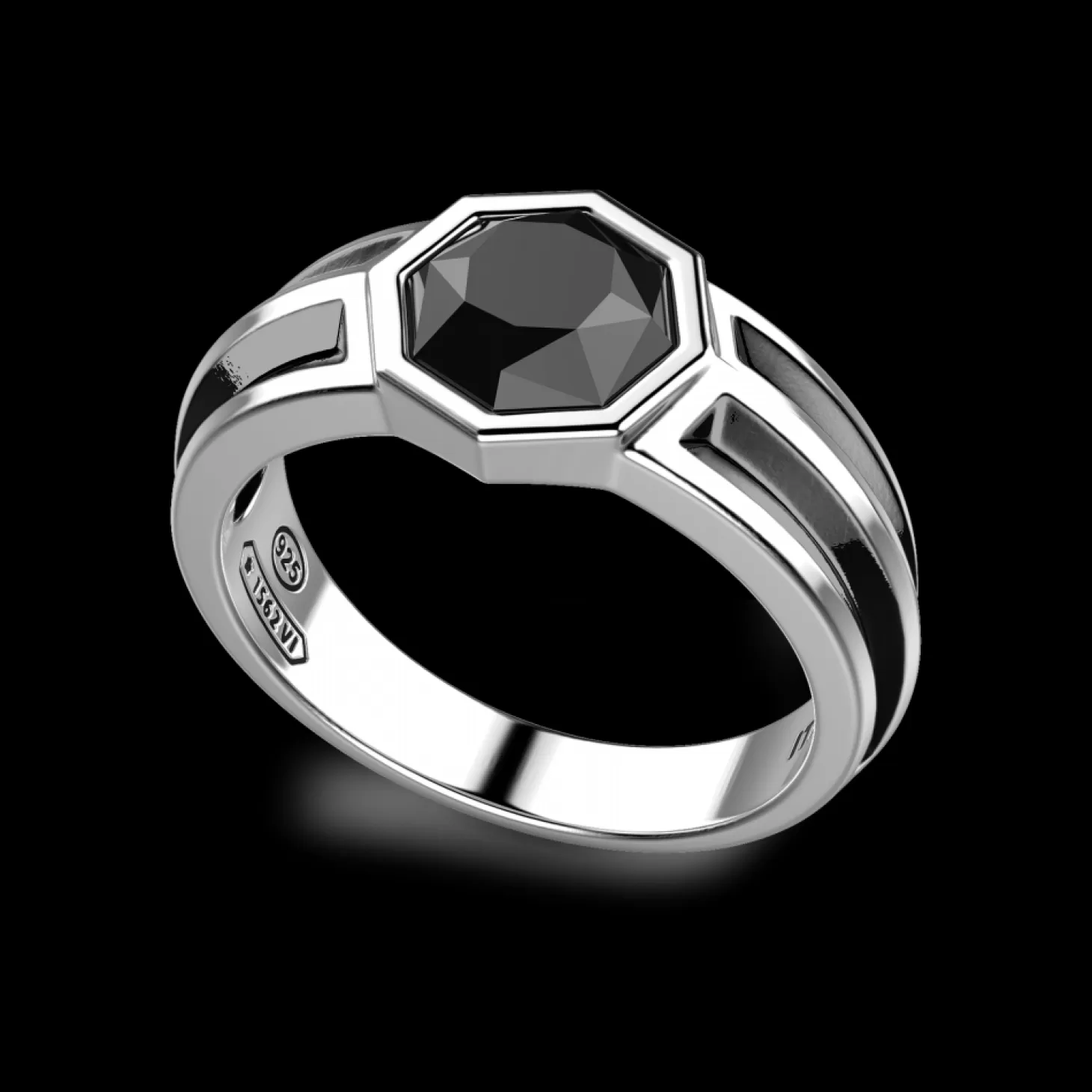 Zancan Gioielli Anello Chevalier Zancan In Argento Con Pietra Onice.> Anelli
