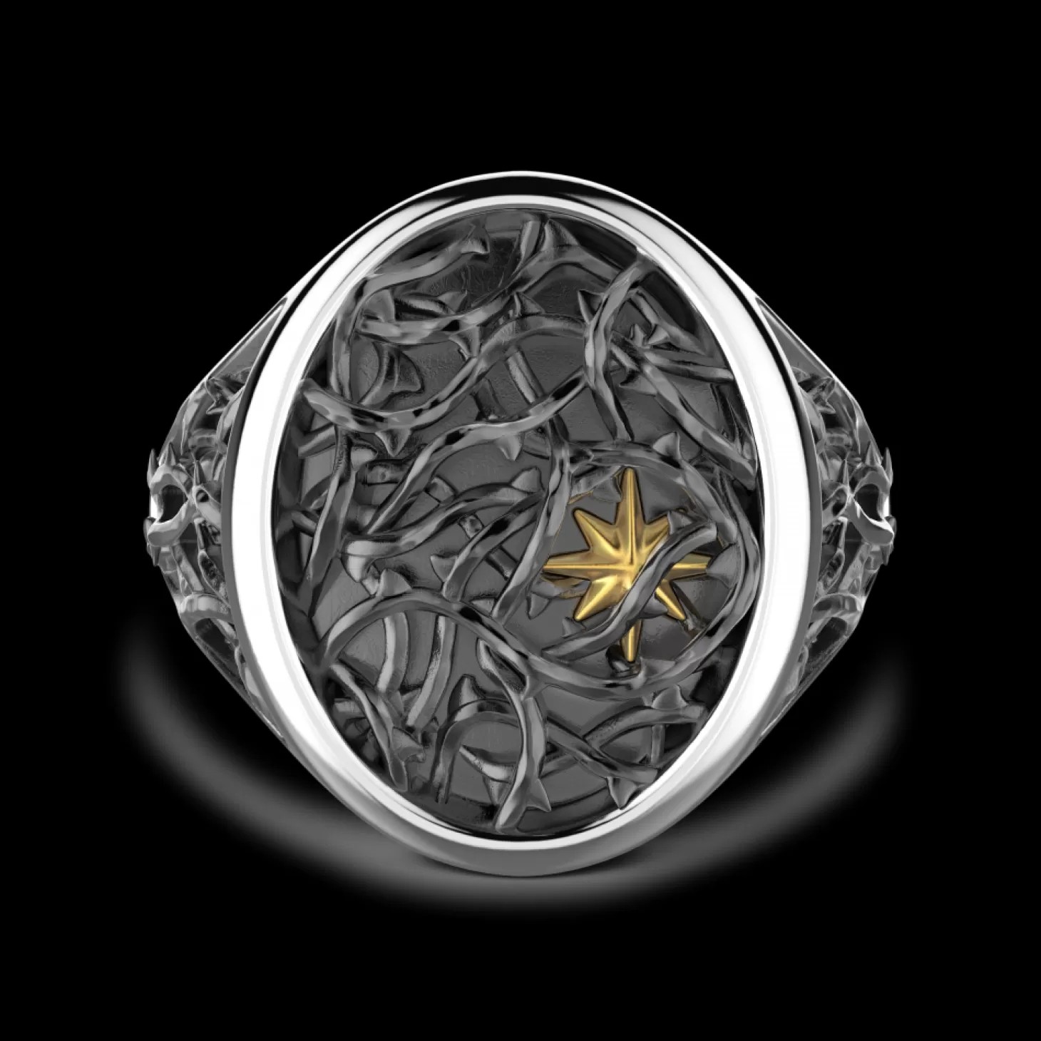 Zancan Gioielli Anello Chevalier Zancan Spinato In Argento.> Anelli