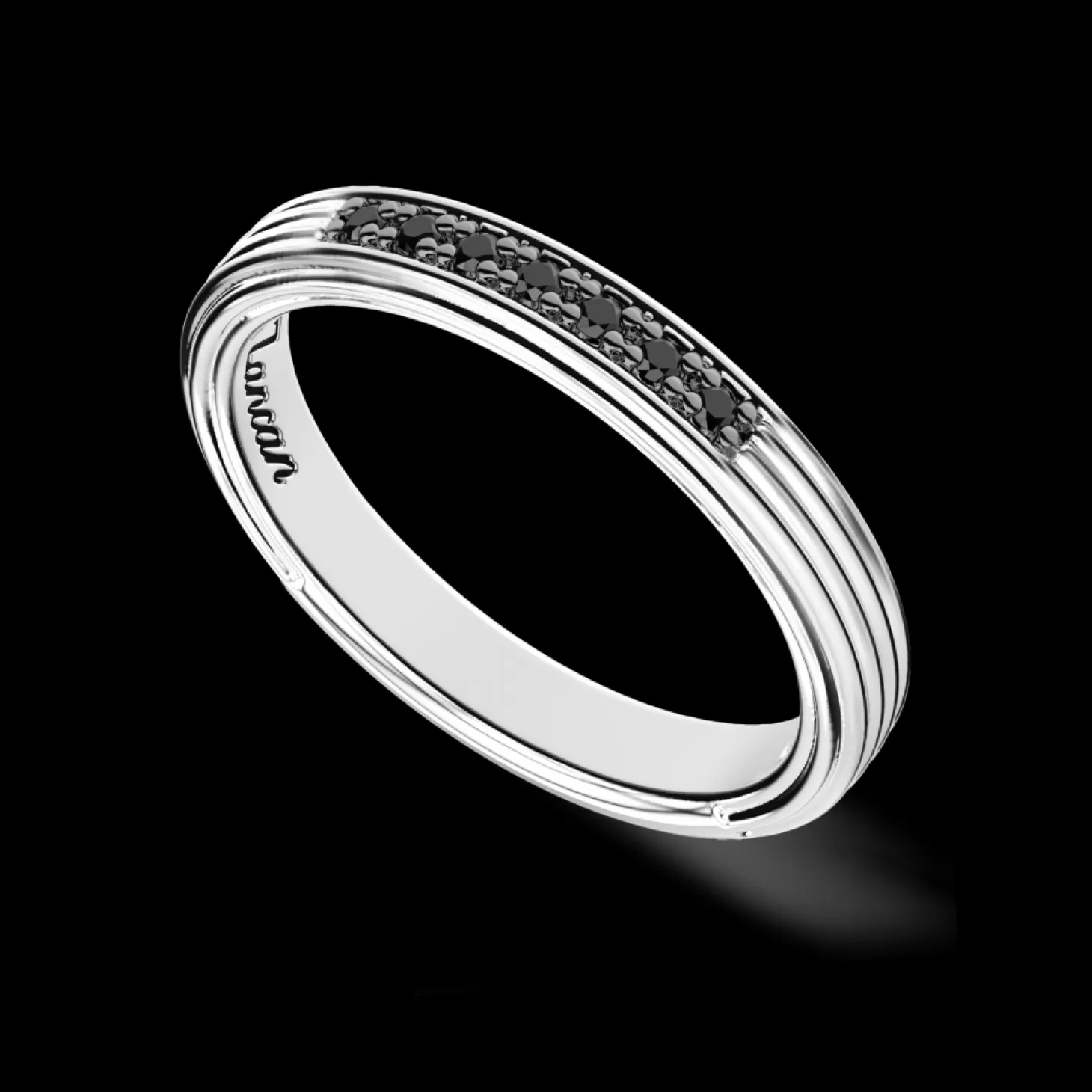 Zancan Gioielli Anello Zancan A Fede In Argento Con Pietre Nere.> Anelli