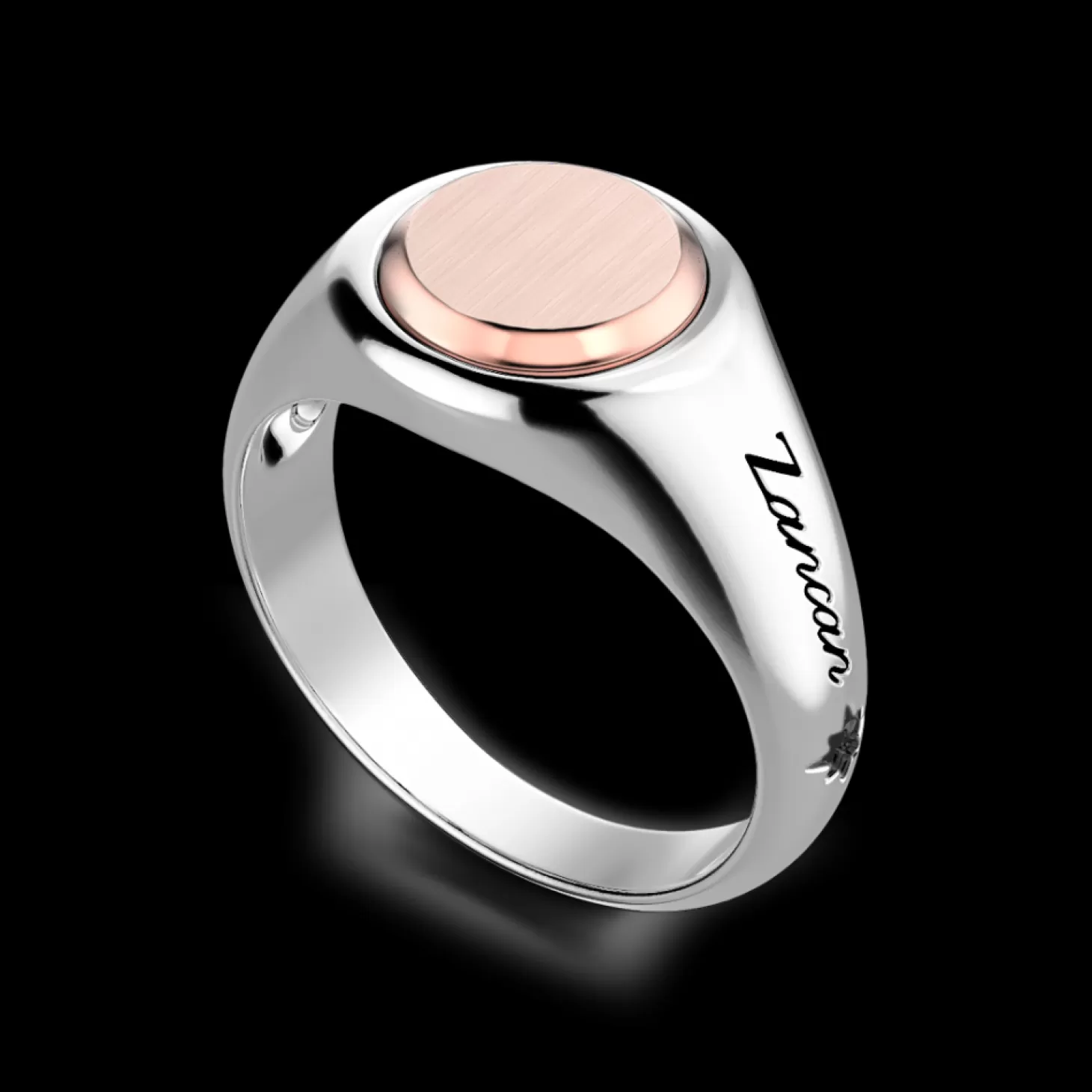 Zancan Gioielli Anello Zancan Circolare In Argento E Oro Rosa.> Anelli