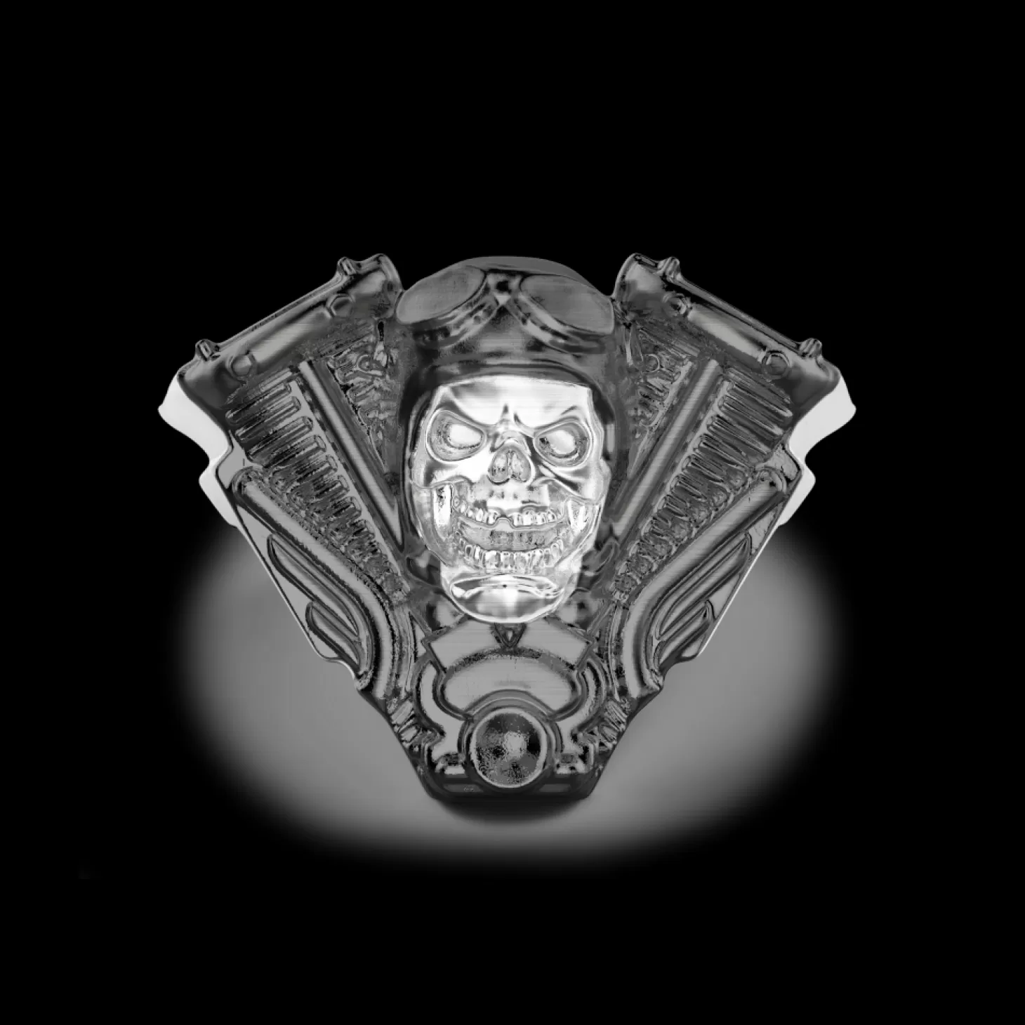 Zancan Gioielli Anello Zancan In Argento A Teschio Biker.> Anelli