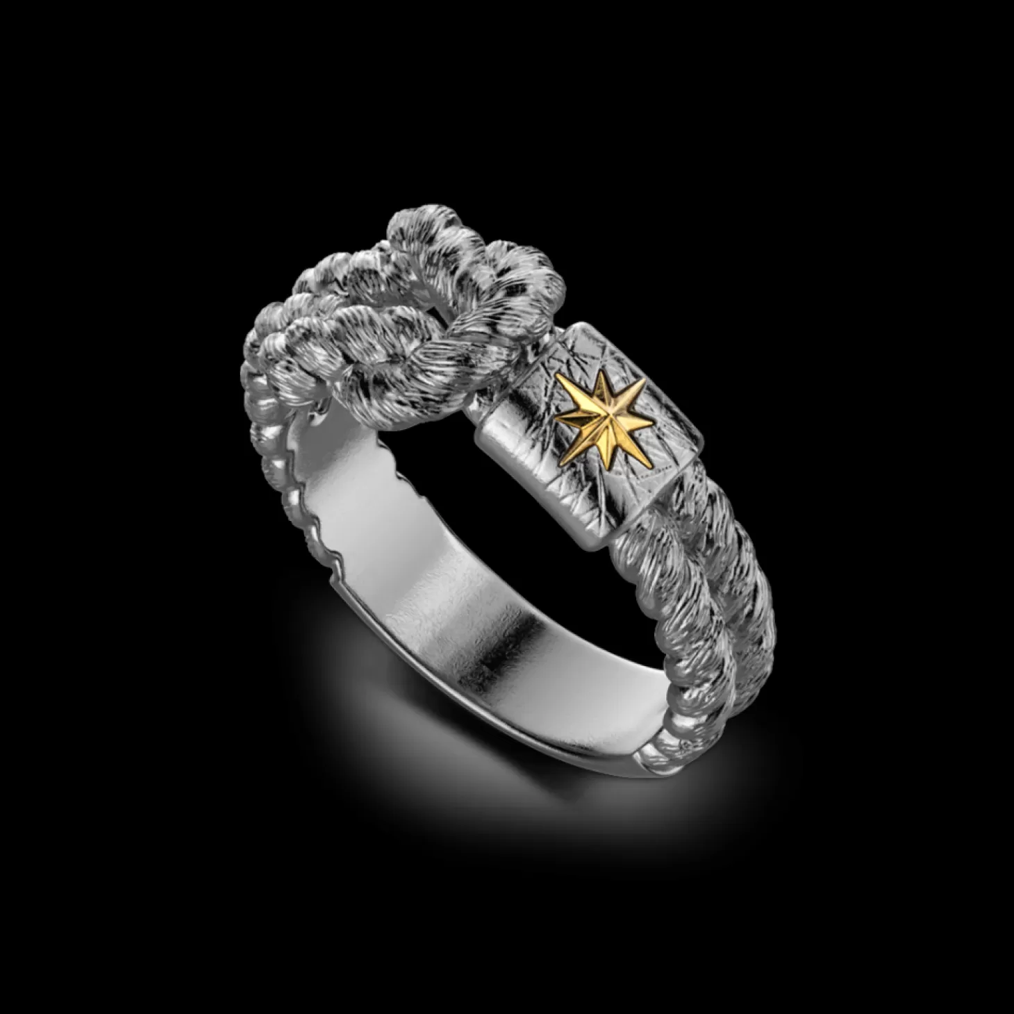 Zancan Gioielli Anello Zancan In Argento Brunito Con Nodo.> Anelli
