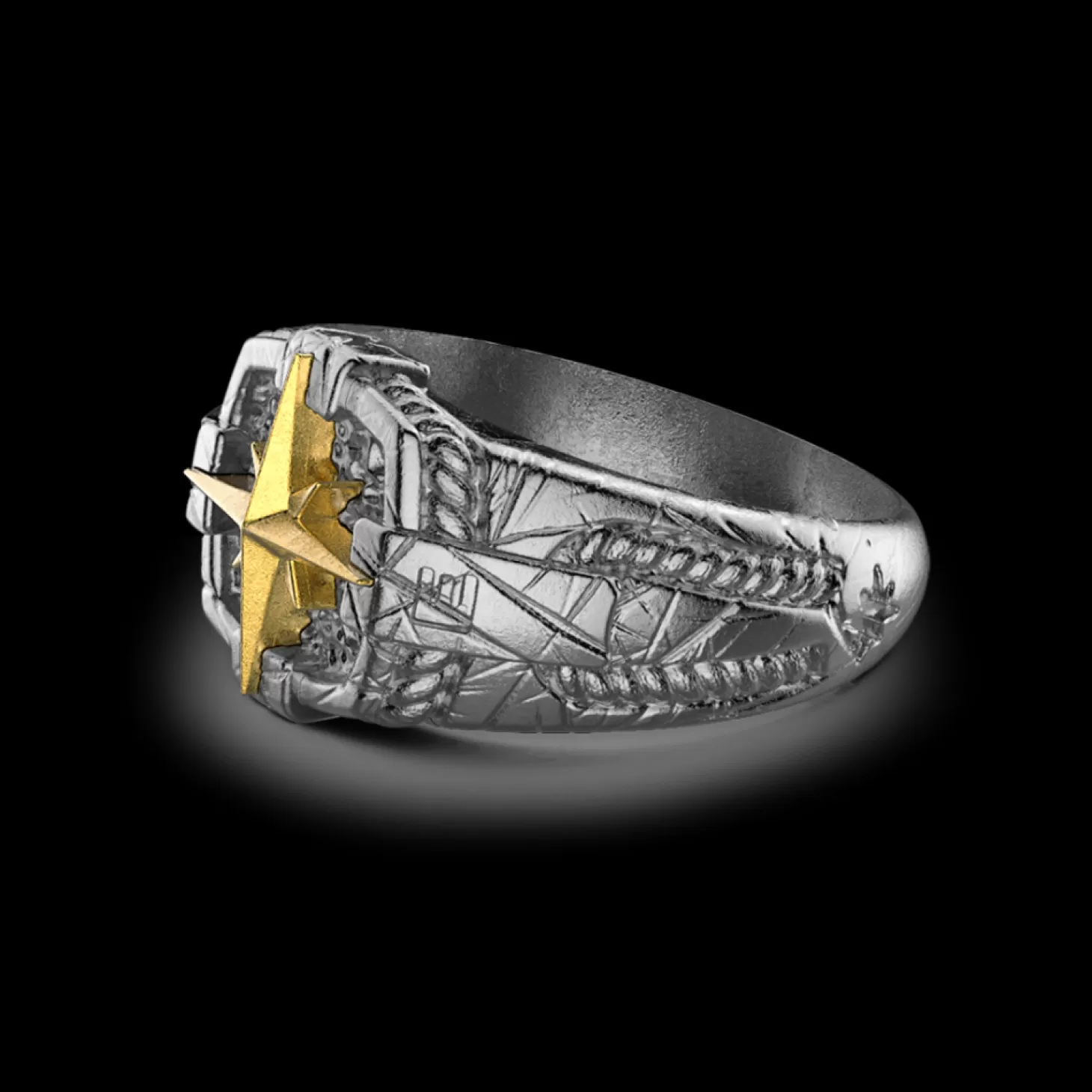Zancan Gioielli Anello Zancan In Argento Brunito Con Rosa Dei Venti.> Anelli