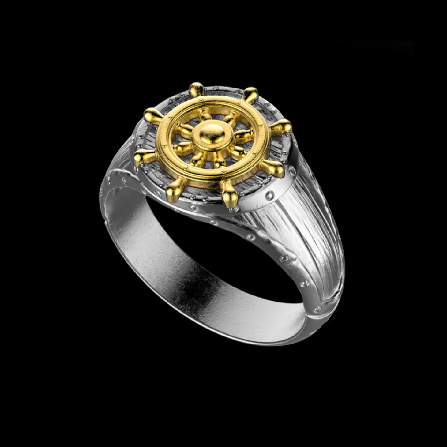 Zancan Gioielli Anello Zancan In Argento Brunito Con Timone.> Anelli