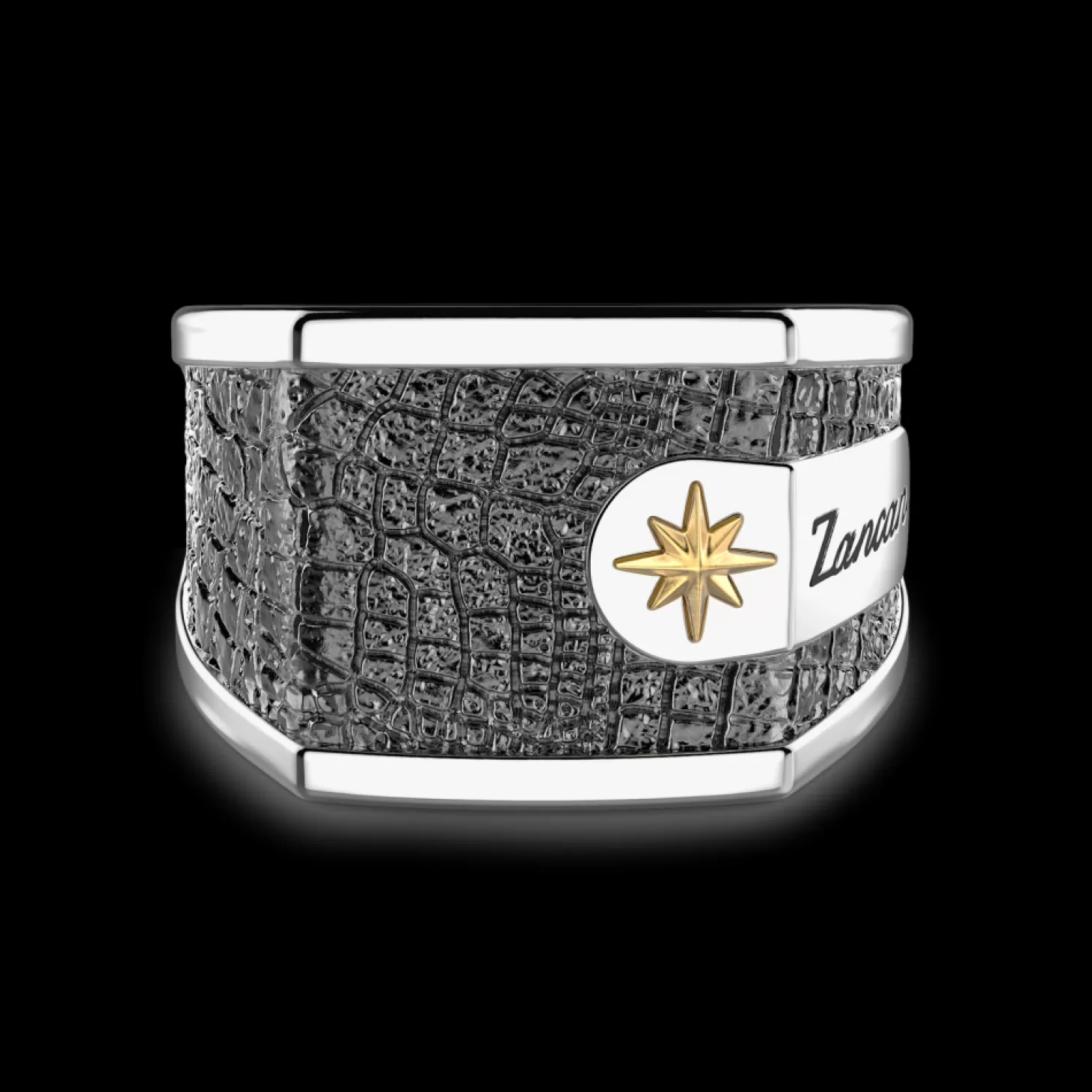 Zancan Gioielli Anello Zancan In Argento Con Effetto Pelle.> Anelli