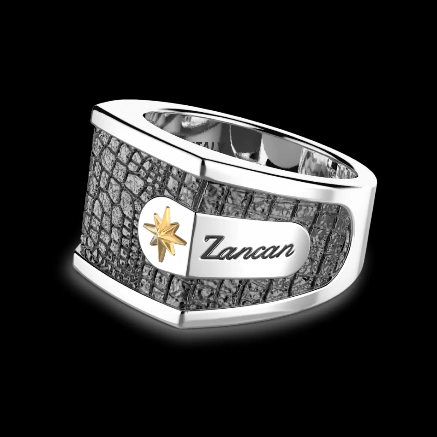 Zancan Gioielli Anello Zancan In Argento Con Effetto Pelle.> Anelli
