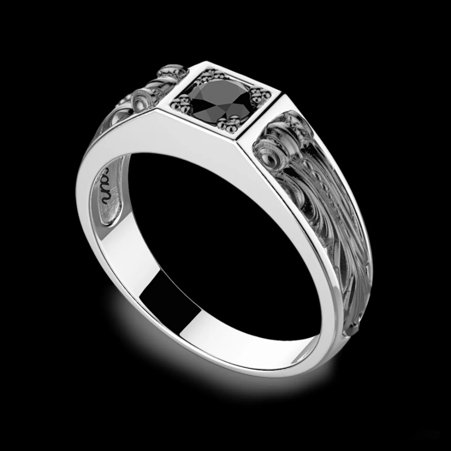 Zancan Gioielli Anello Zancan In Argento Con Pietra Nera.> Anelli