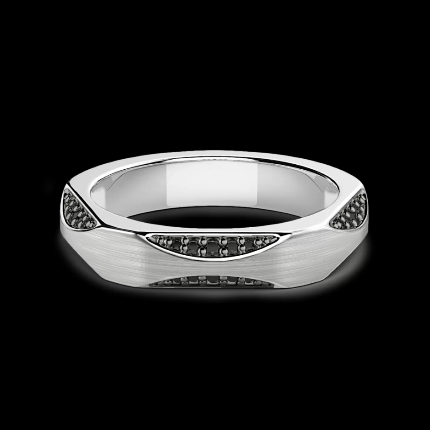 Zancan Gioielli Anello Zancan In Argento Con Pietre Nere.> Anelli