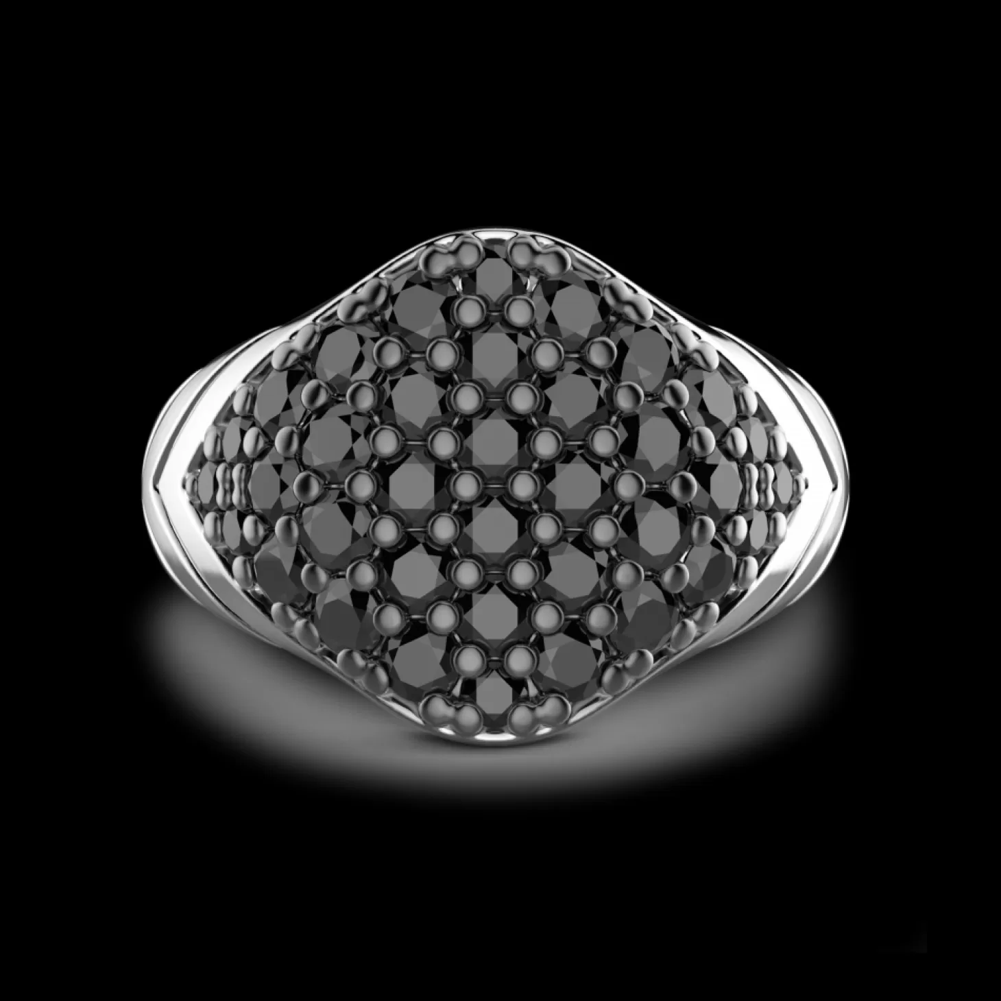 Zancan Gioielli Anello Zancan In Argento Con Pietre Nere.> Anelli