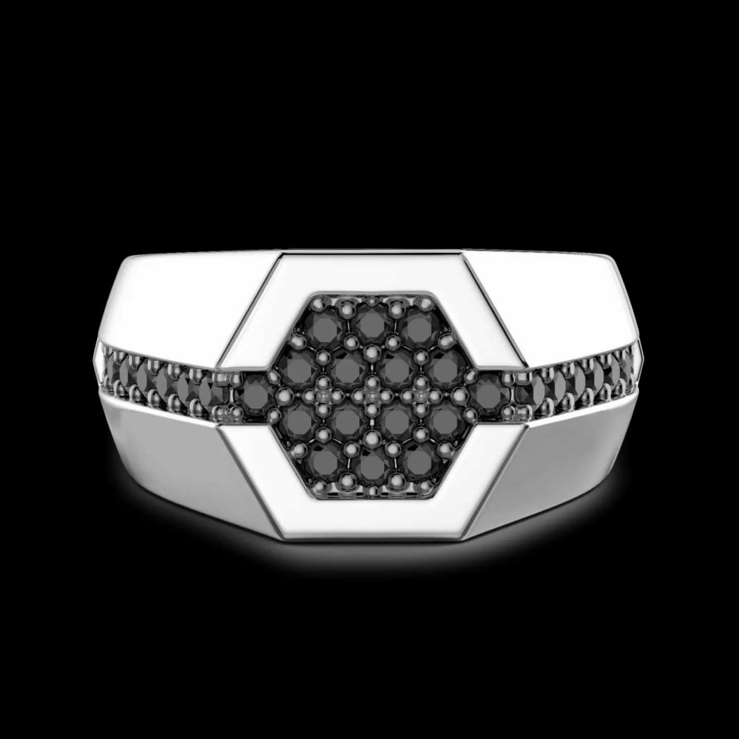 Zancan Gioielli Anello Zancan In Argento Con Pietre Nere.> Anelli