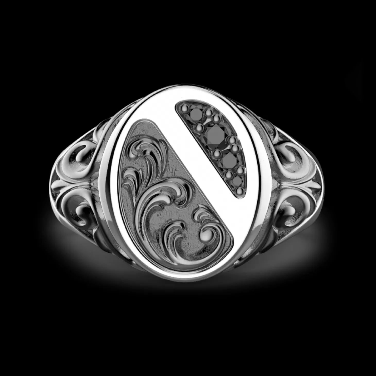 Zancan Gioielli Anello Zancan In Argento Con Pietre Nere.> Anelli