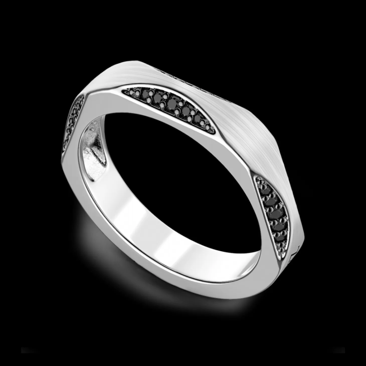 Zancan Gioielli Anello Zancan In Argento Con Pietre Nere.> Anelli