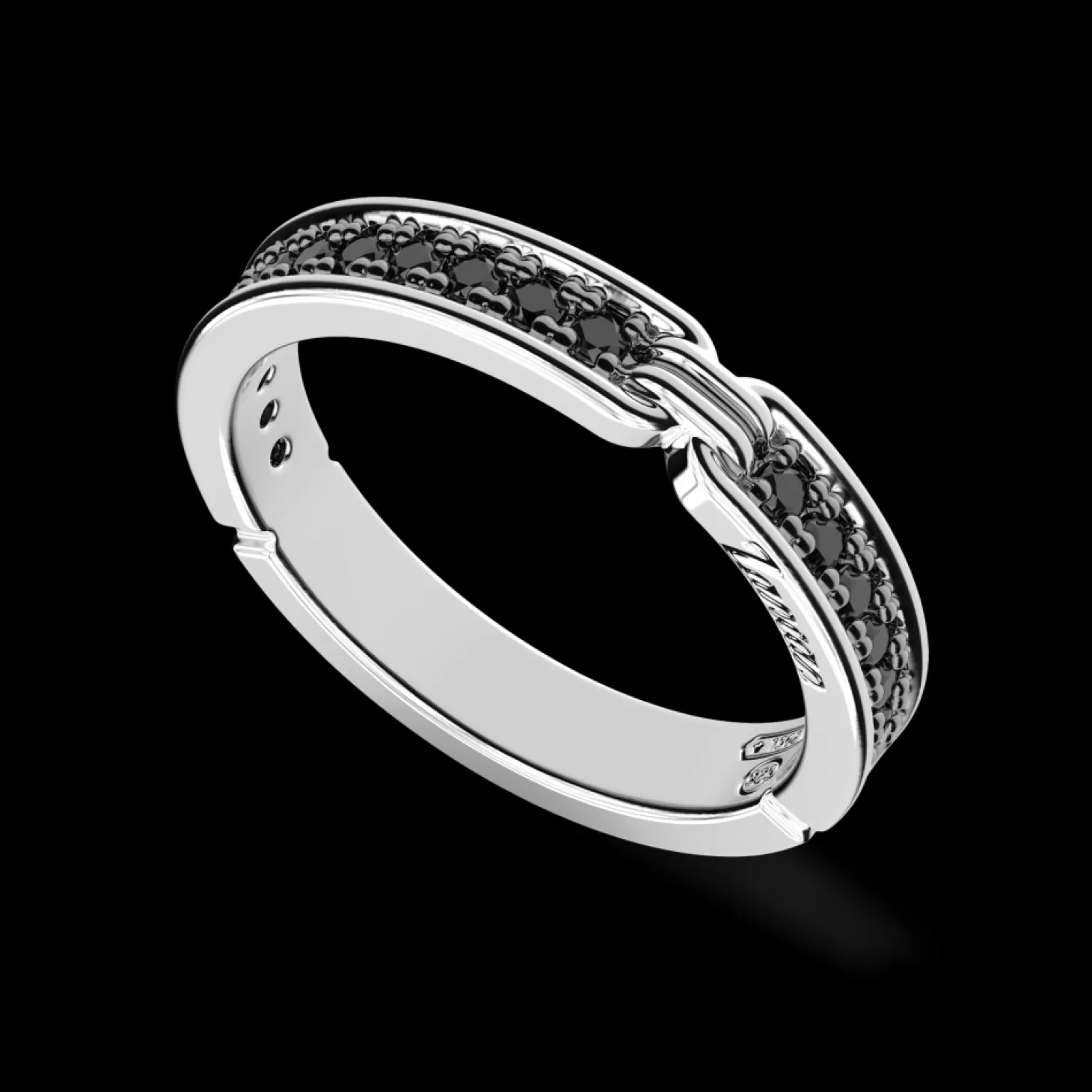 Zancan Gioielli Anello Zancan In Argento Con Pietre Nere.> Anelli