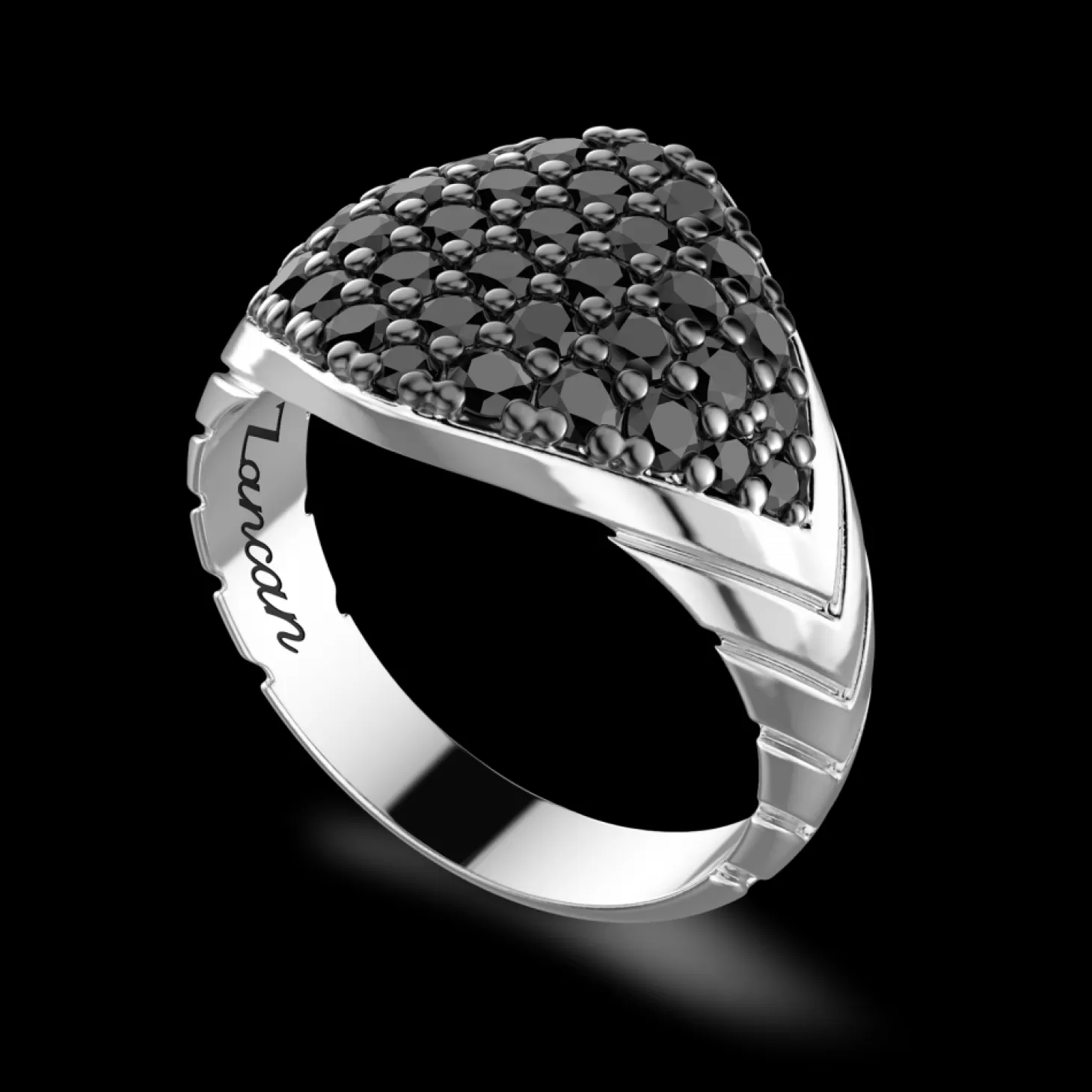 Zancan Gioielli Anello Zancan In Argento Con Pietre Nere.> Anelli