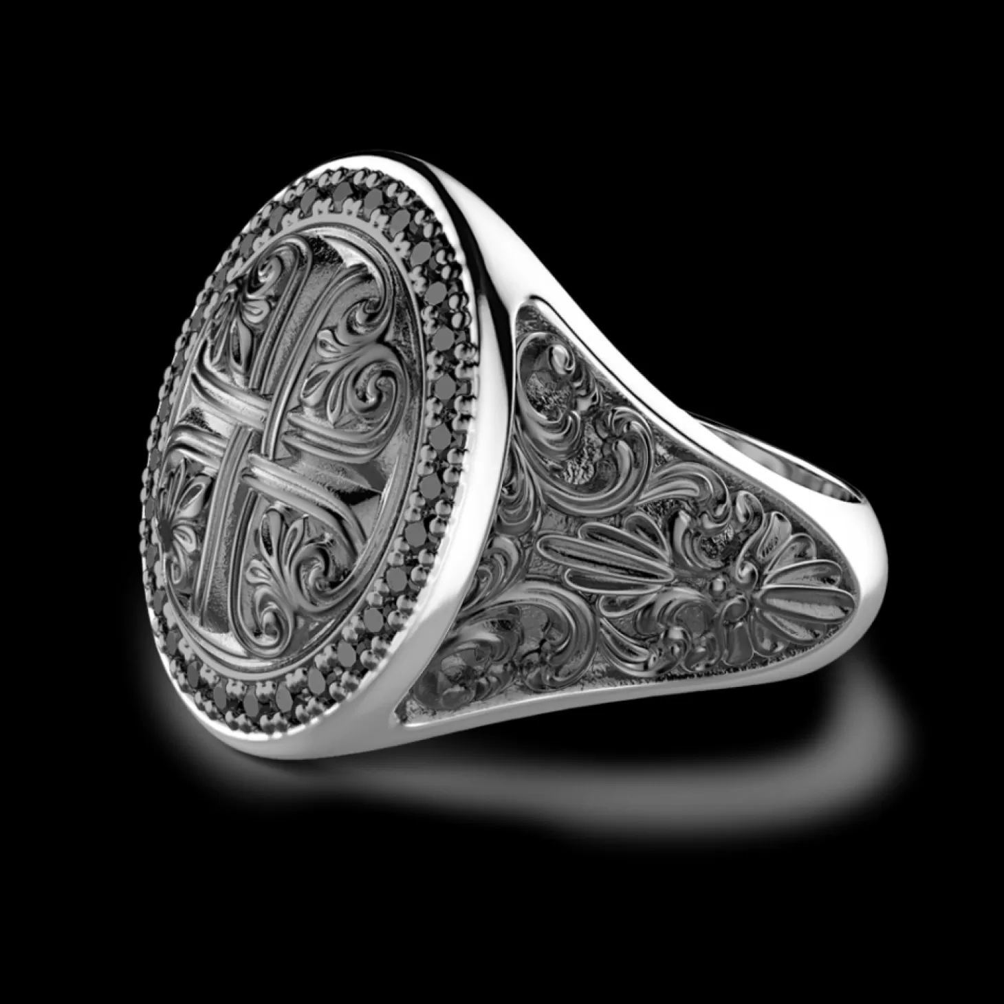 Zancan Gioielli Anello Zancan In Argento Con Pietre Nere.> Anelli