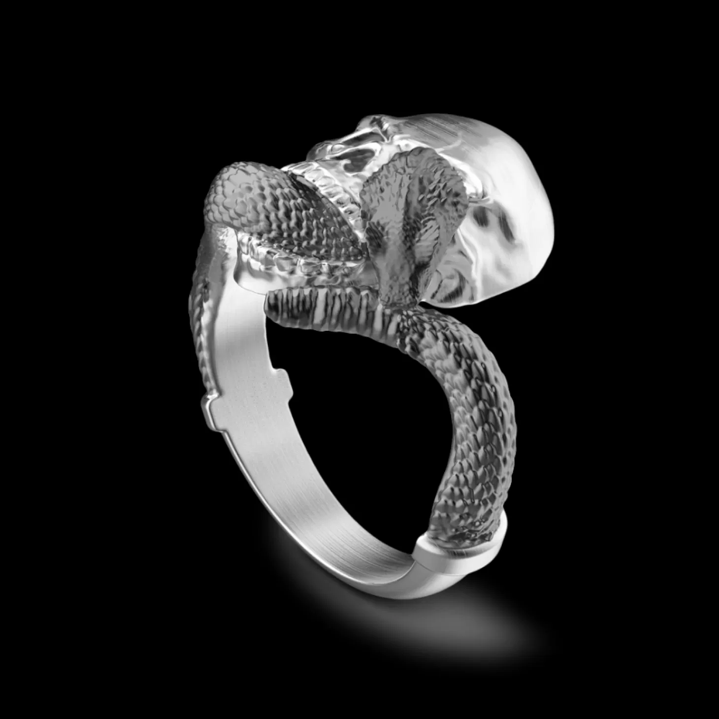 Zancan Gioielli Anello Zancan In Argento Con Teschio E Serpente.> Anelli