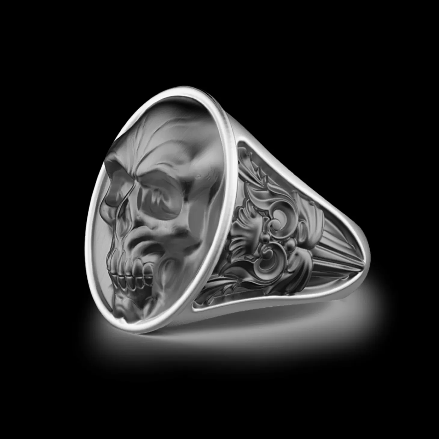 Zancan Gioielli Anello Zancan In Argento Con Teschio Evanescente.> Anelli