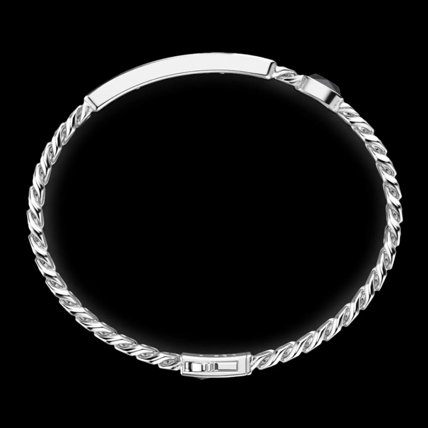Zancan Gioielli Bracciale A Grumetta Zancan Con Targa E Pietra Nera.> Bracciali