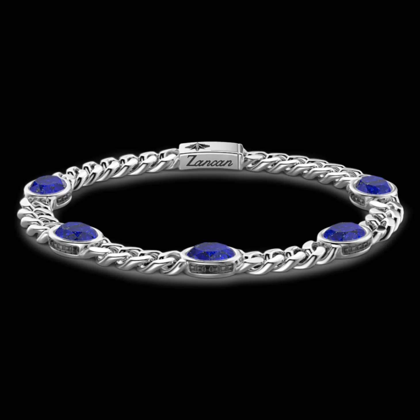 Zancan Gioielli Bracciale A Grumetta Zancan In Argento Con Pietre Blu.> Bracciali
