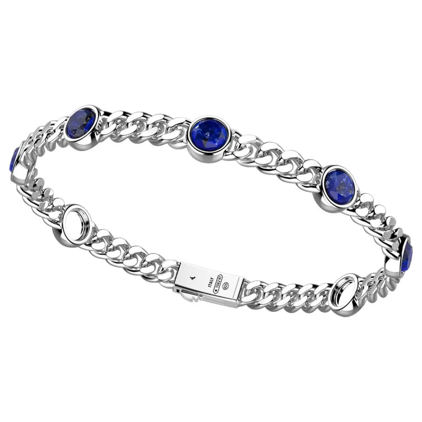 Zancan Gioielli Bracciale A Grumetta Zancan In Argento Con Pietre Lapis.> Bracciali