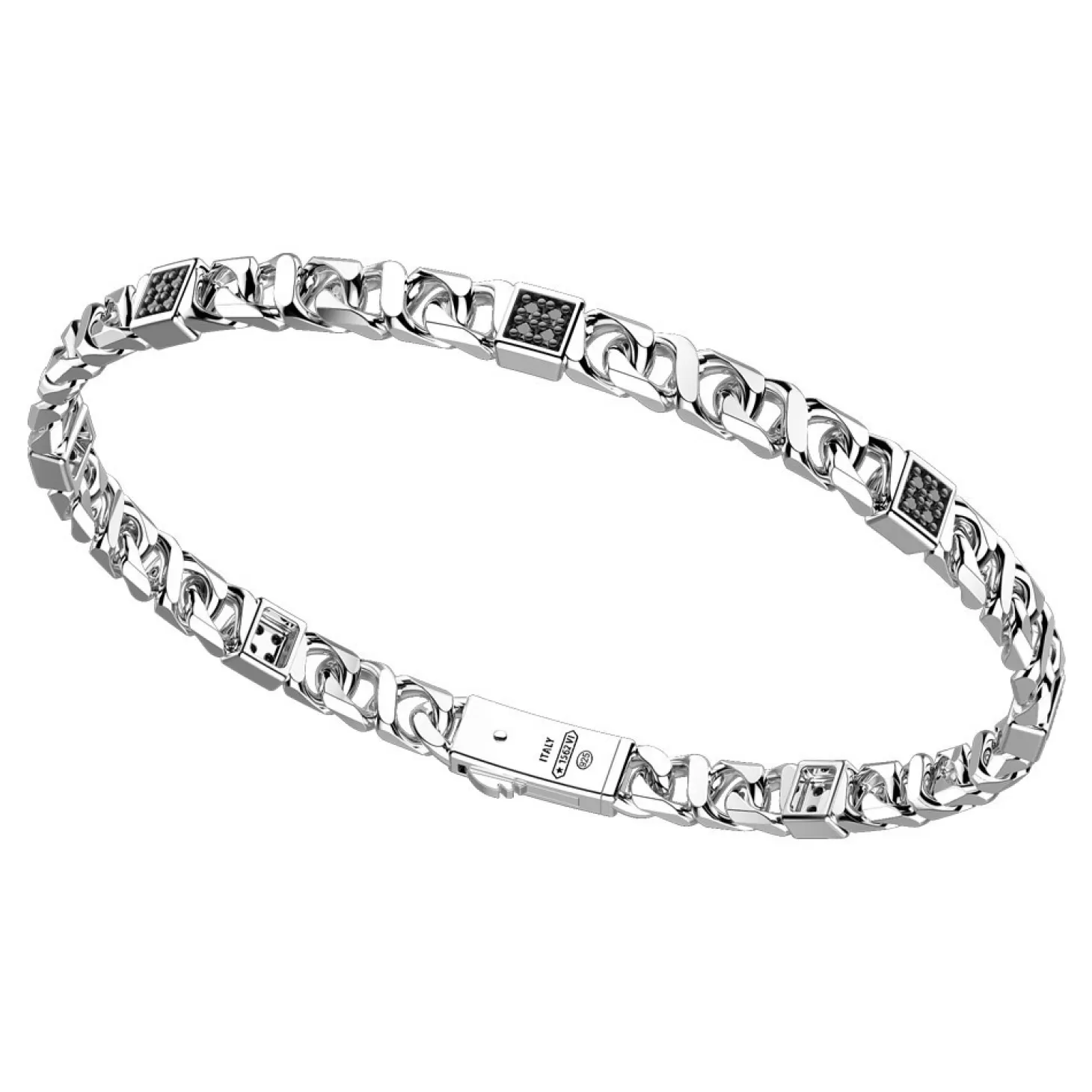 Zancan Gioielli Bracciale A Grumetta Zancan In Argento Con Pietre Nere.> Bracciali