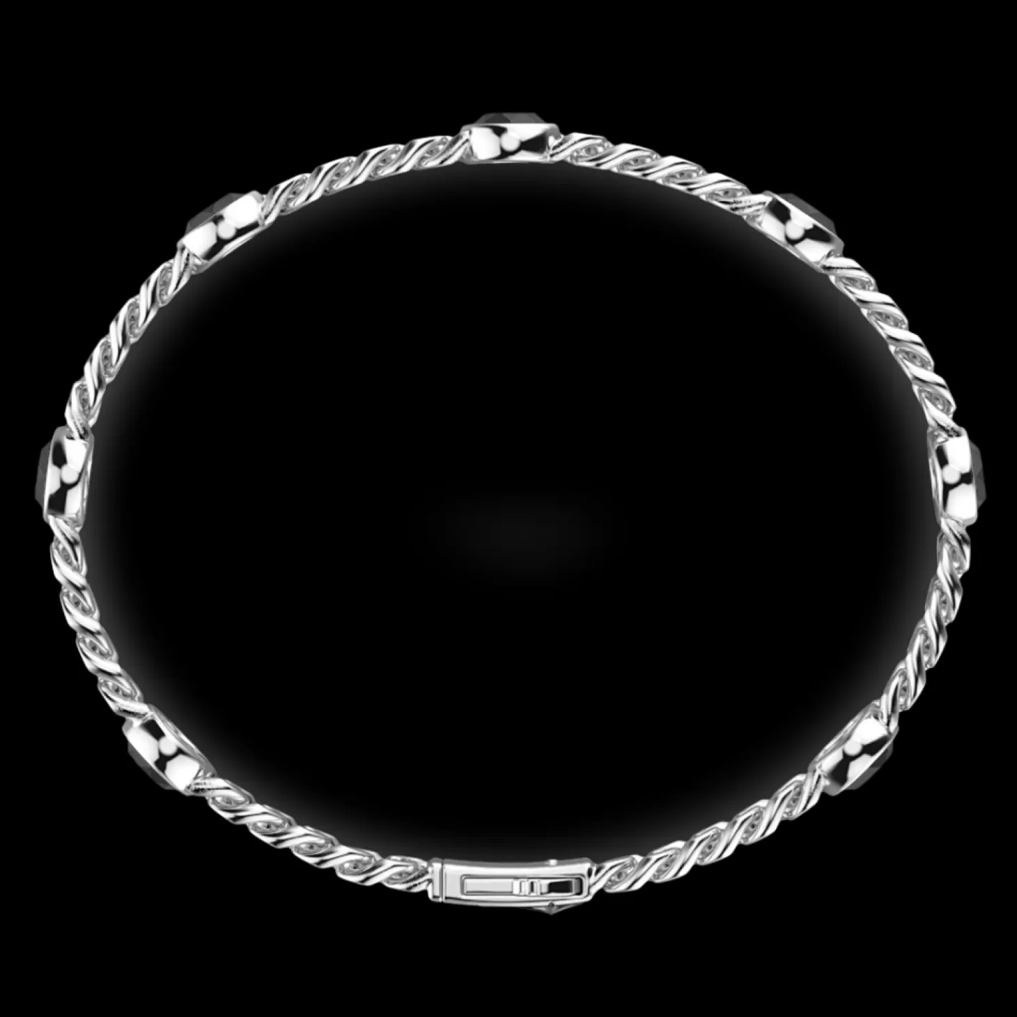 Zancan Gioielli Bracciale A Grumetta Zancan In Argento Con Pietre Nere.> Bracciali