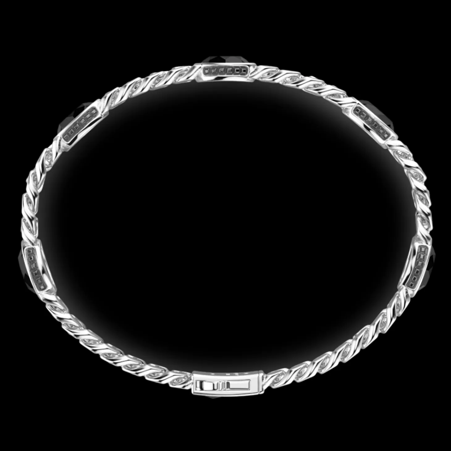 Zancan Gioielli Bracciale A Grumetta Zancan In Argento Con Pietre Nere.> Bracciali