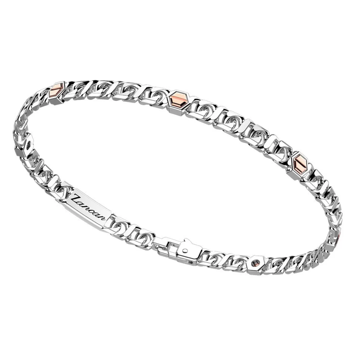 Zancan Gioielli Bracciale A Grumetta Zancan In Argento Con Viti In Oro Rosa.> Bracciali