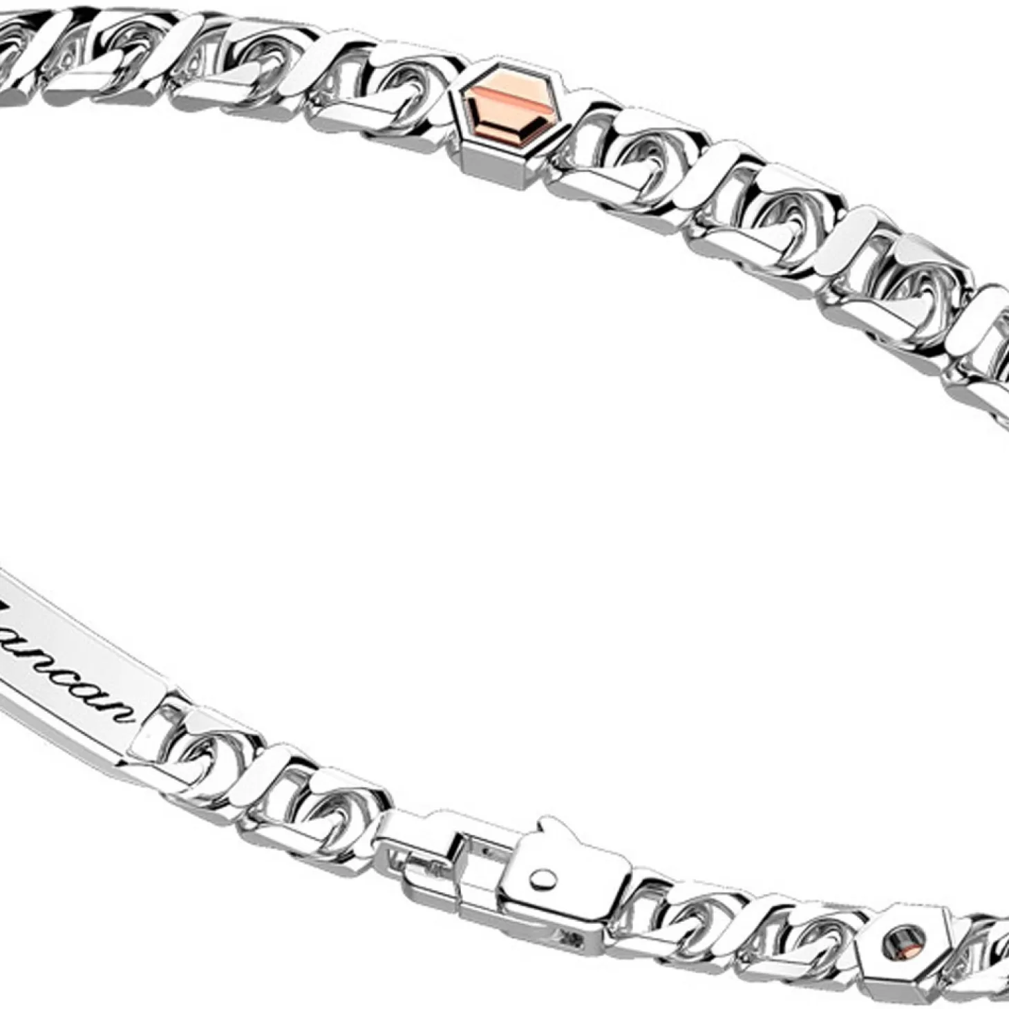 Zancan Gioielli Bracciale A Grumetta Zancan In Argento Con Viti In Oro Rosa.> Bracciali