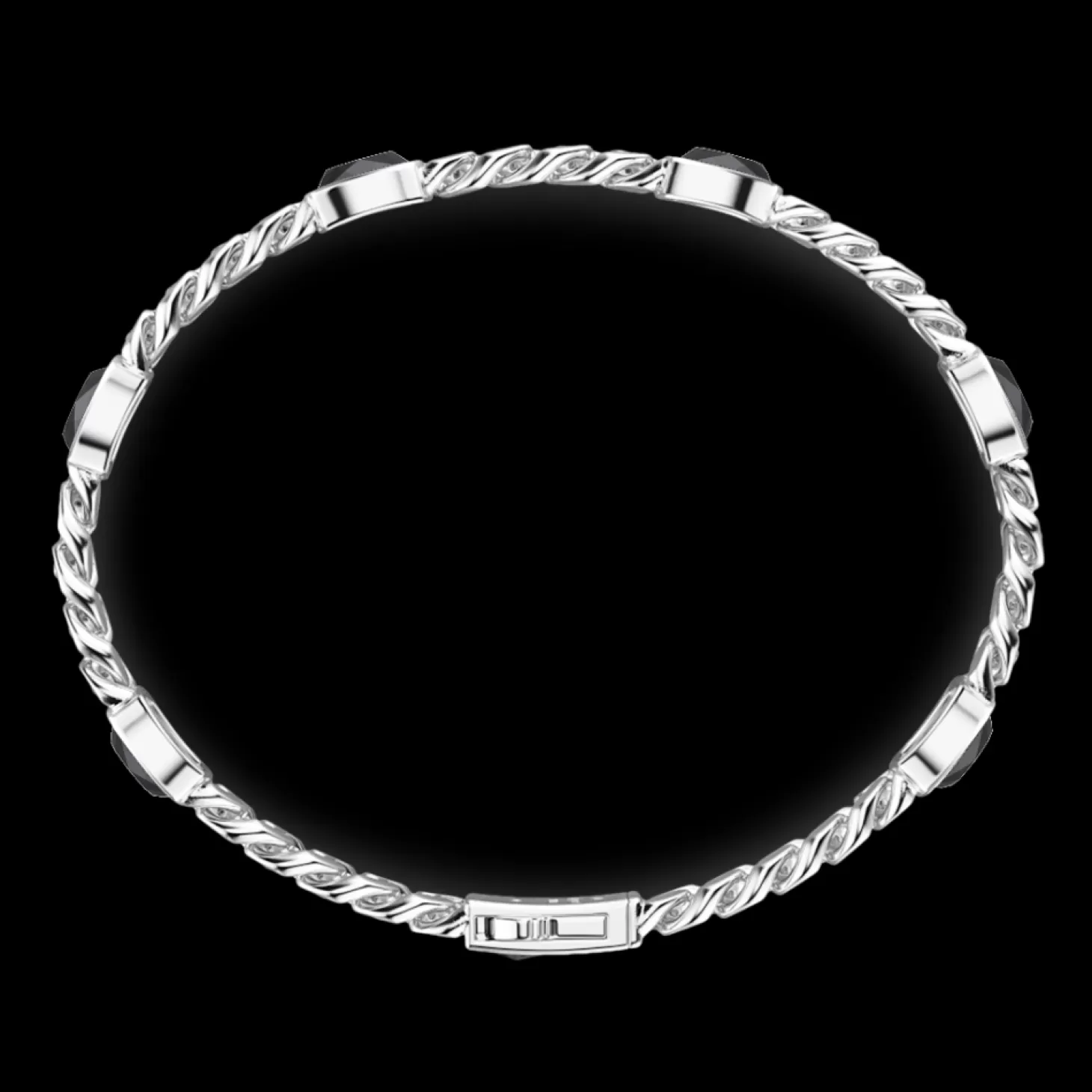 Zancan Gioielli Bracciale A Grumette Zancan In Argento Con Pietre Nere.> Bracciali