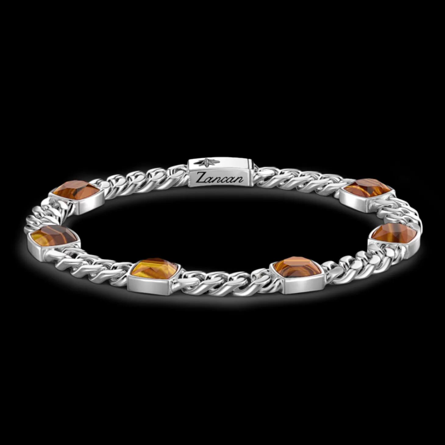 Zancan Gioielli Bracciale A Grumette Zancan In Argento Con Pietre Occhio Di Tigre.> Bracciali