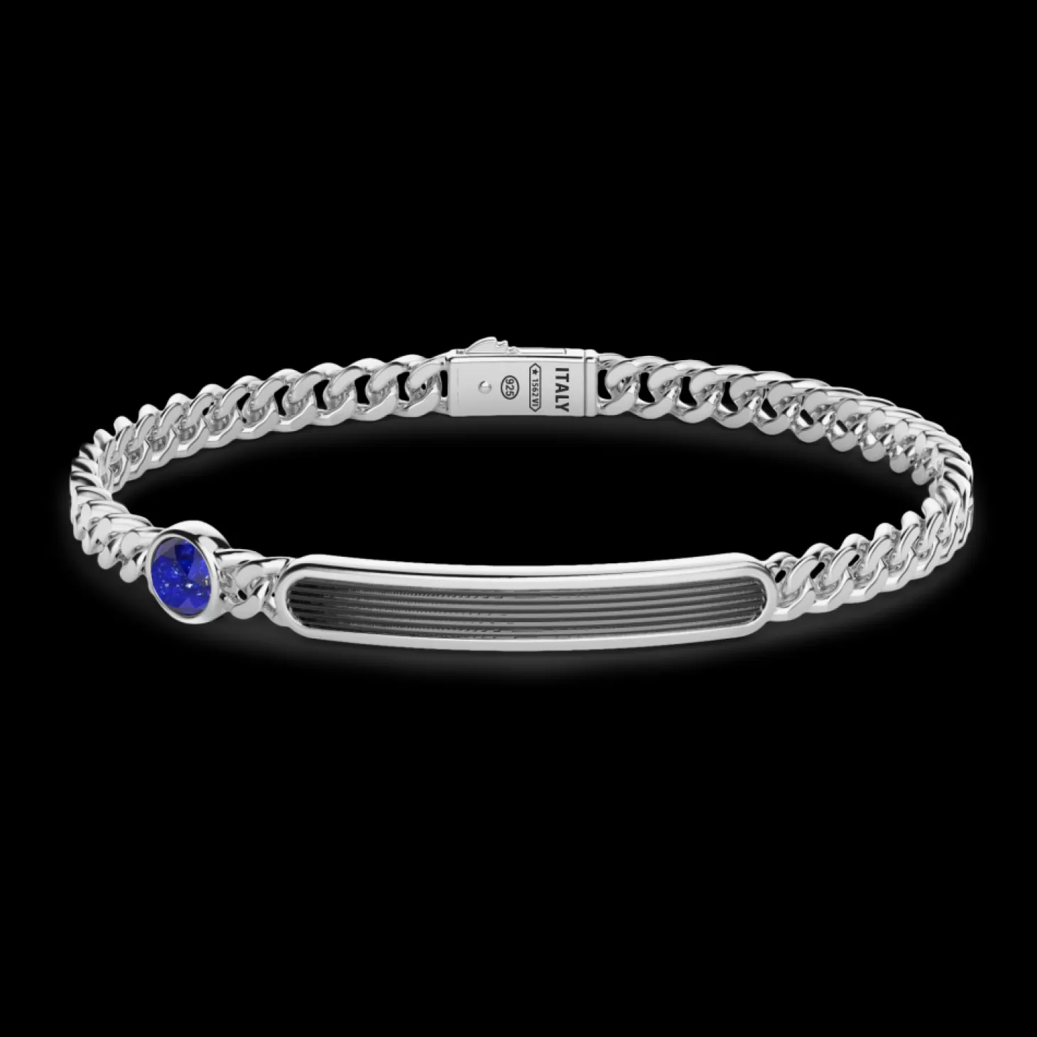 Zancan Gioielli Bracciale A Grumette Zancan In Argento Con Targa Epietre Lapis.> Bracciali