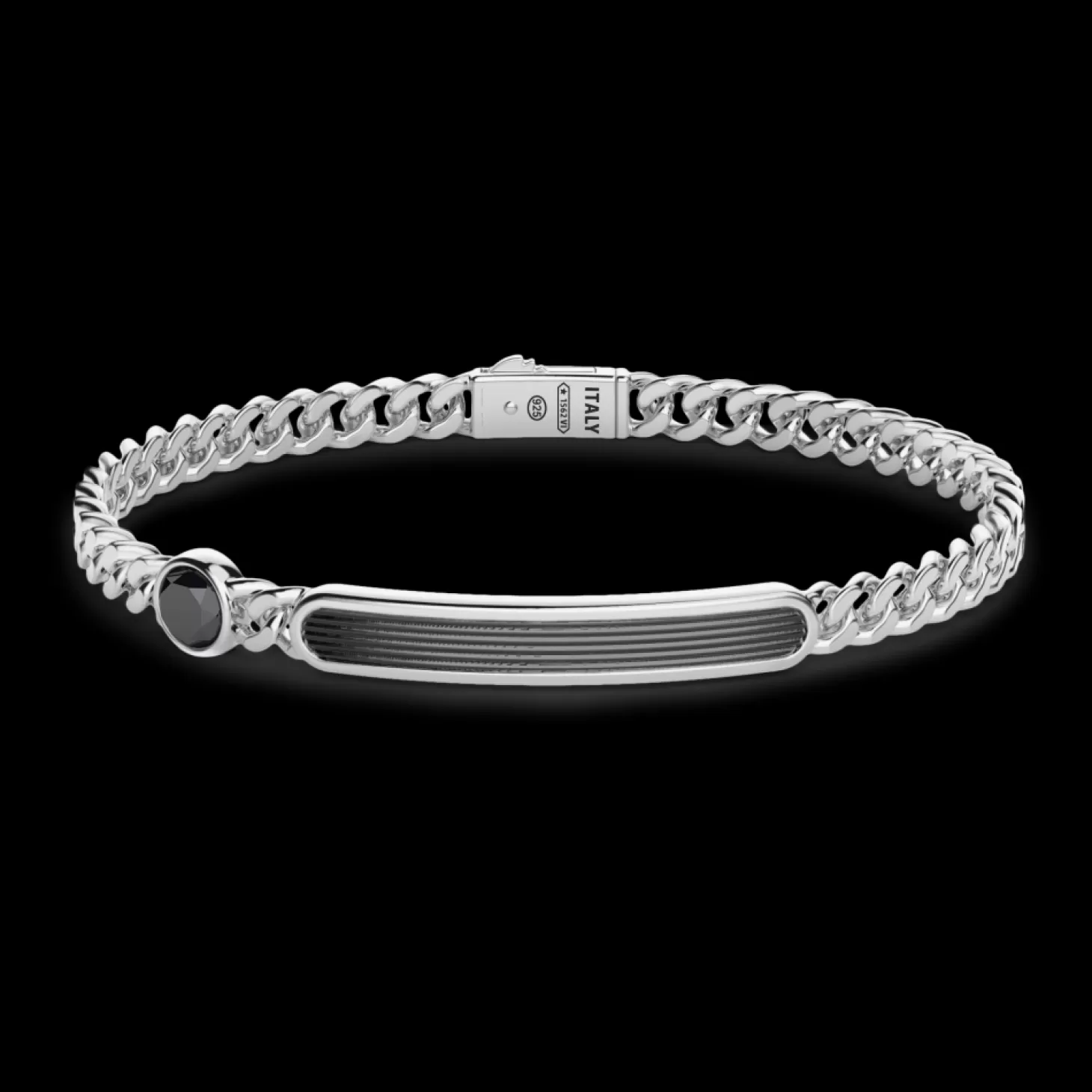 Zancan Gioielli Bracciale A Grumette Zancan In Argento Con Targa Epietre Onice.> Bracciali