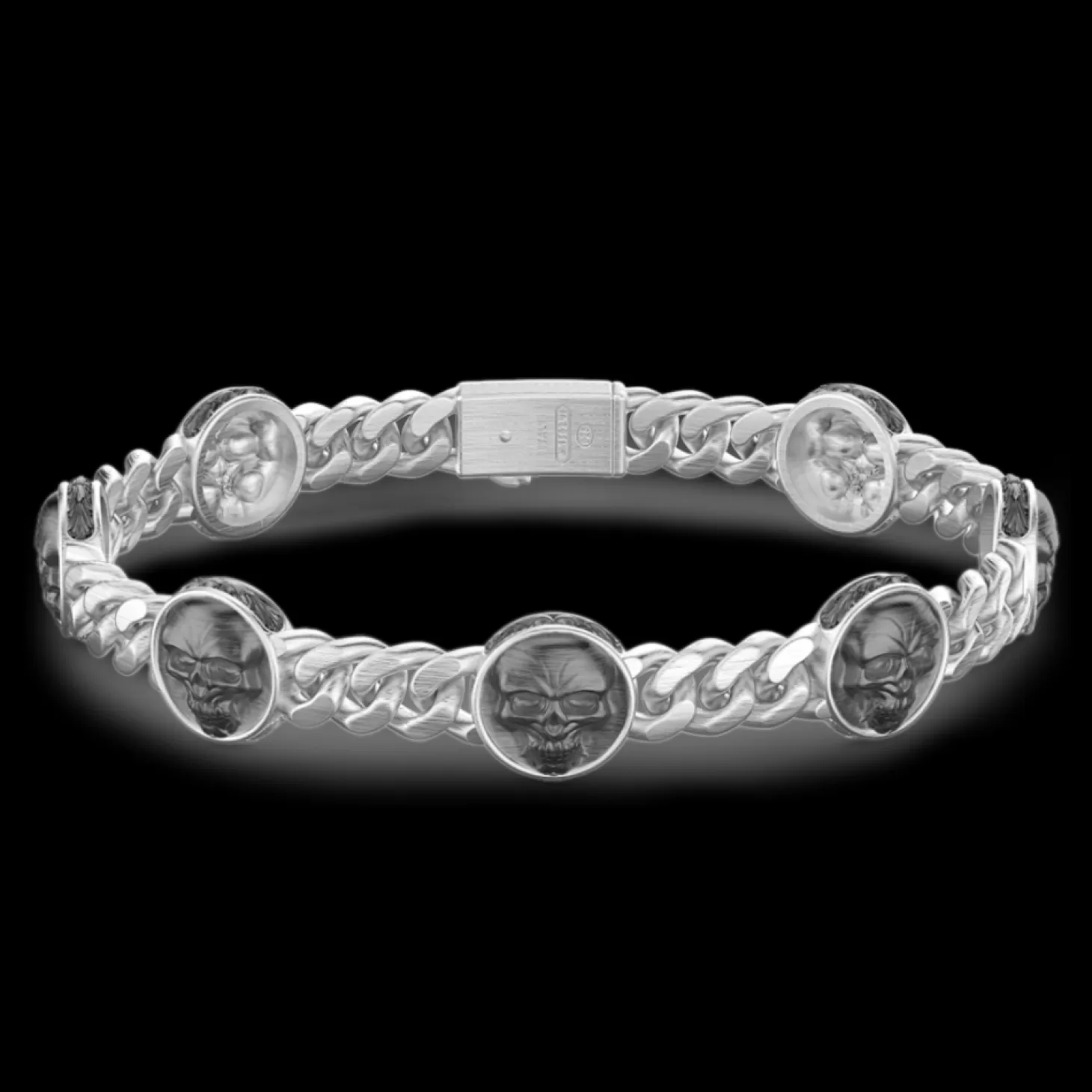 Zancan Gioielli Bracciale A Grumette Zancan In Argento Con Teschi.> Bracciali