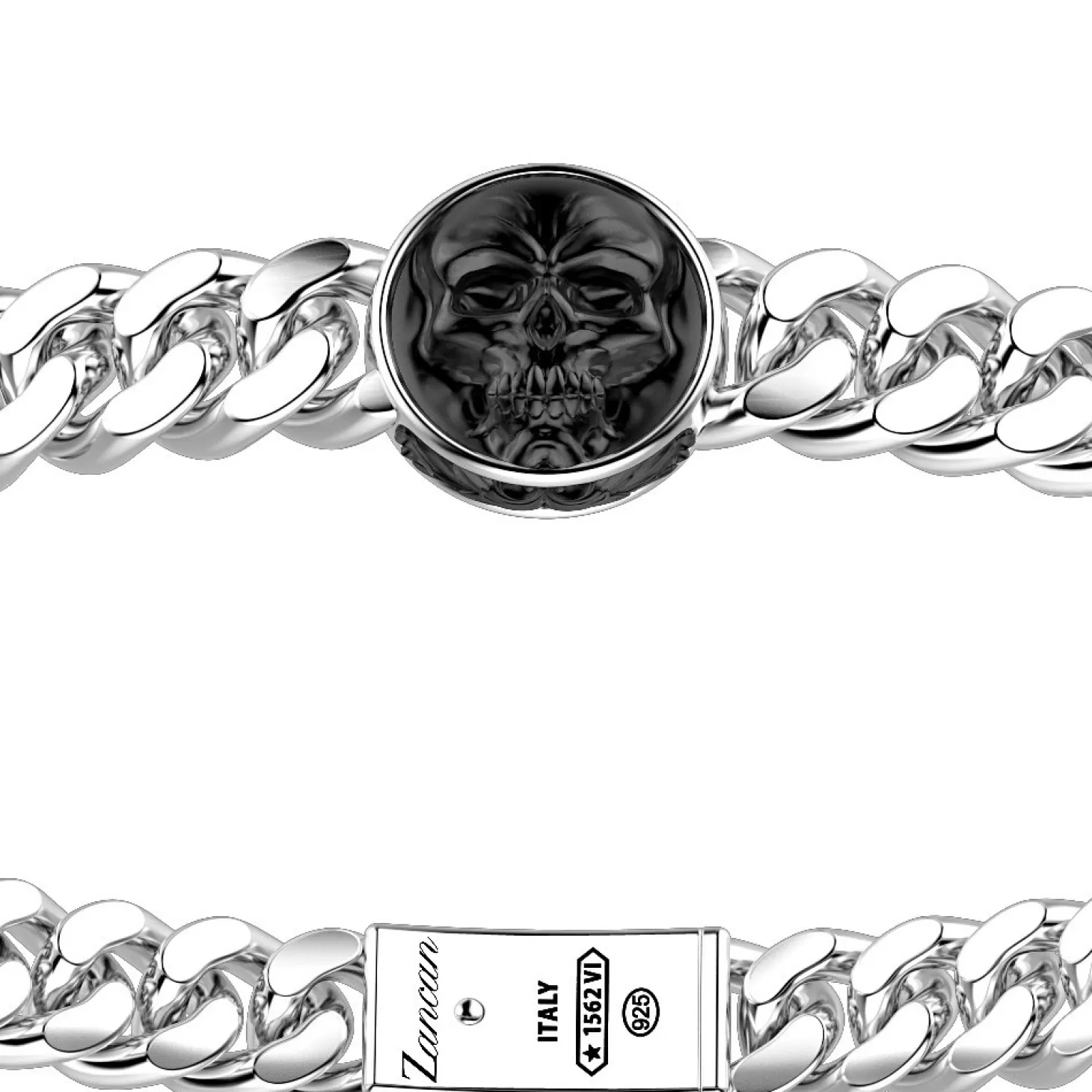 Zancan Gioielli Bracciale A Grumette Zancan In Argento Con Teschi.> Bracciali
