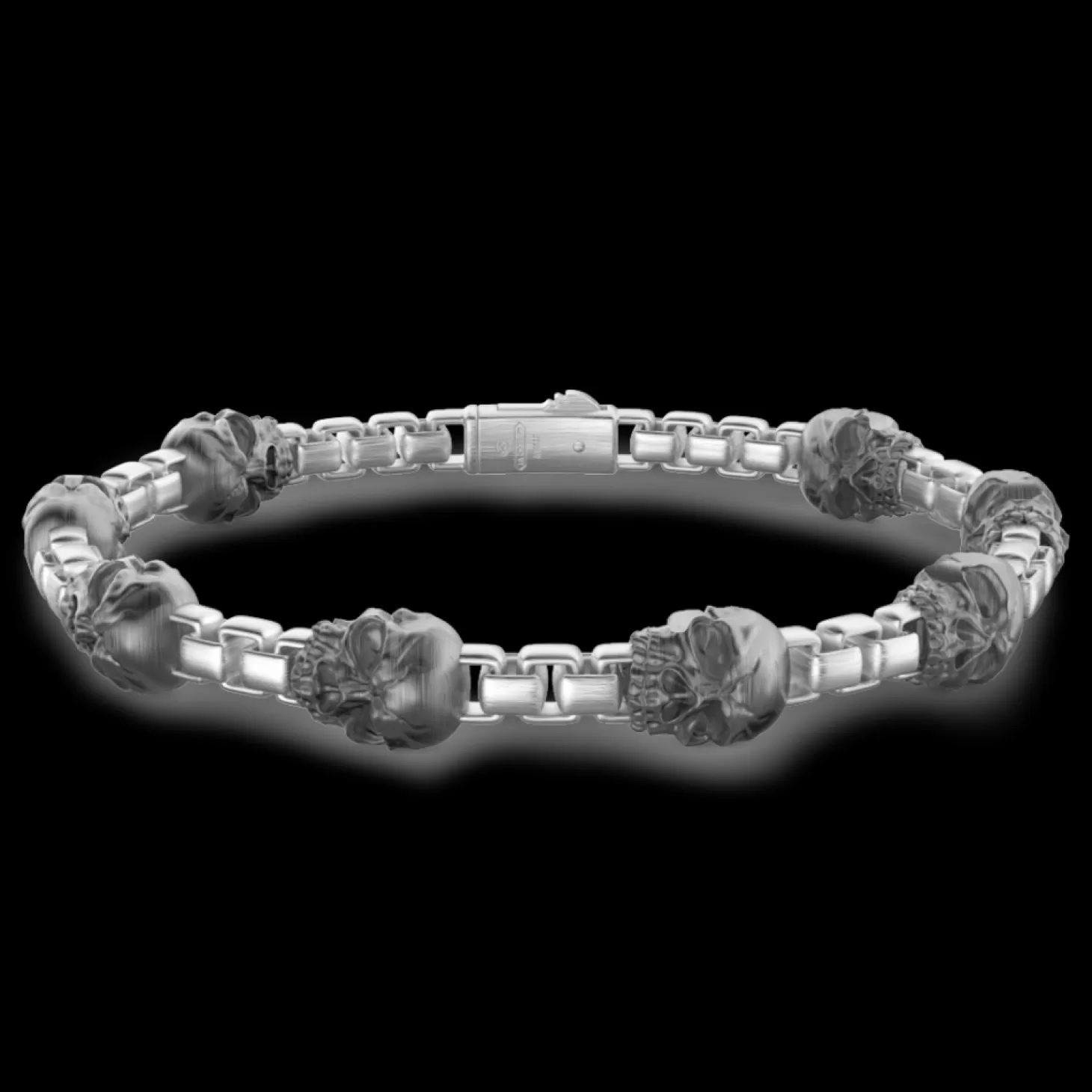 Zancan Gioielli Bracciale A Maglia Zancan In Argento Con Teschi.> Bracciali