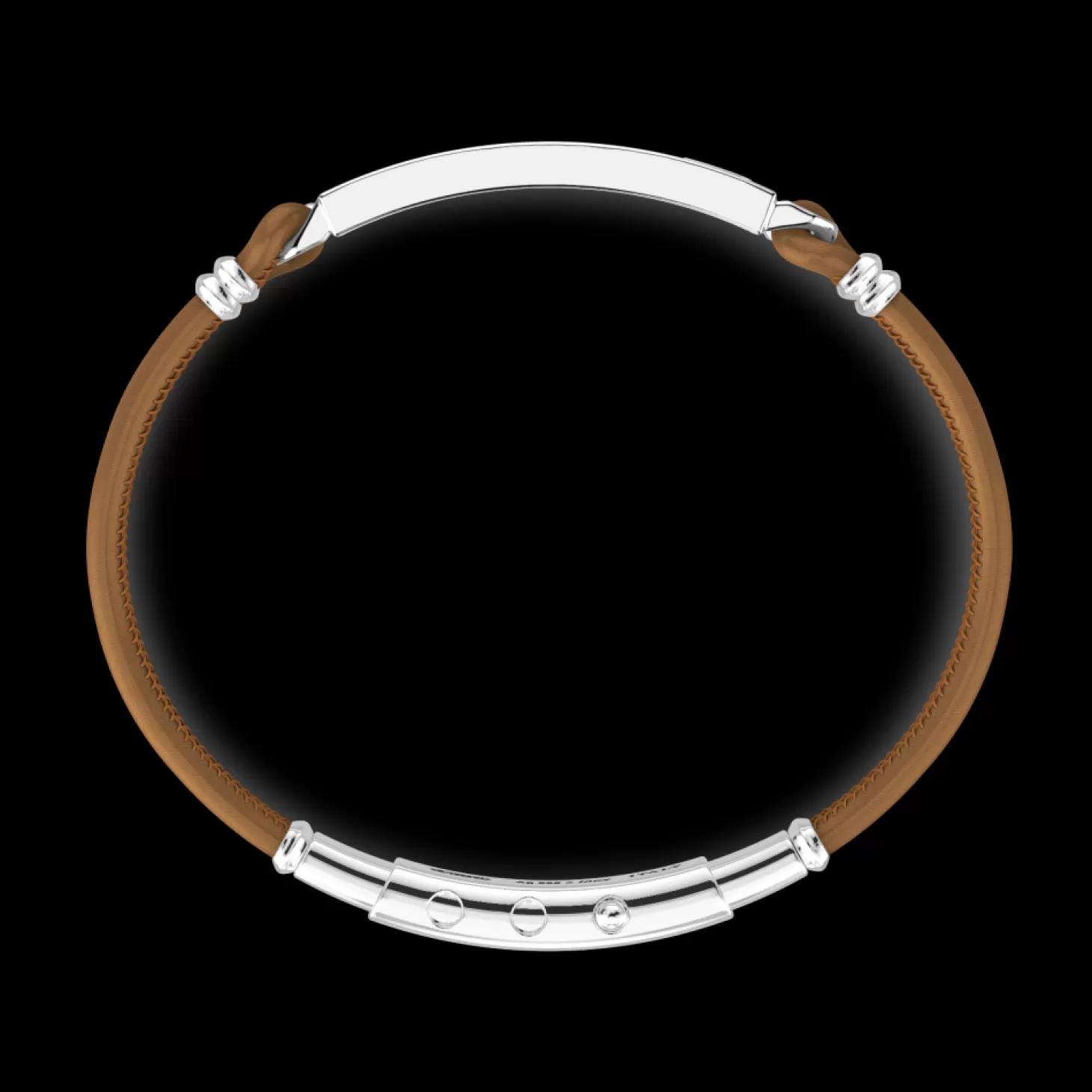 Zancan Gioielli Bracciale Bugatti In Pelle, Con Targa Centrale In Argento.> Bracciali
