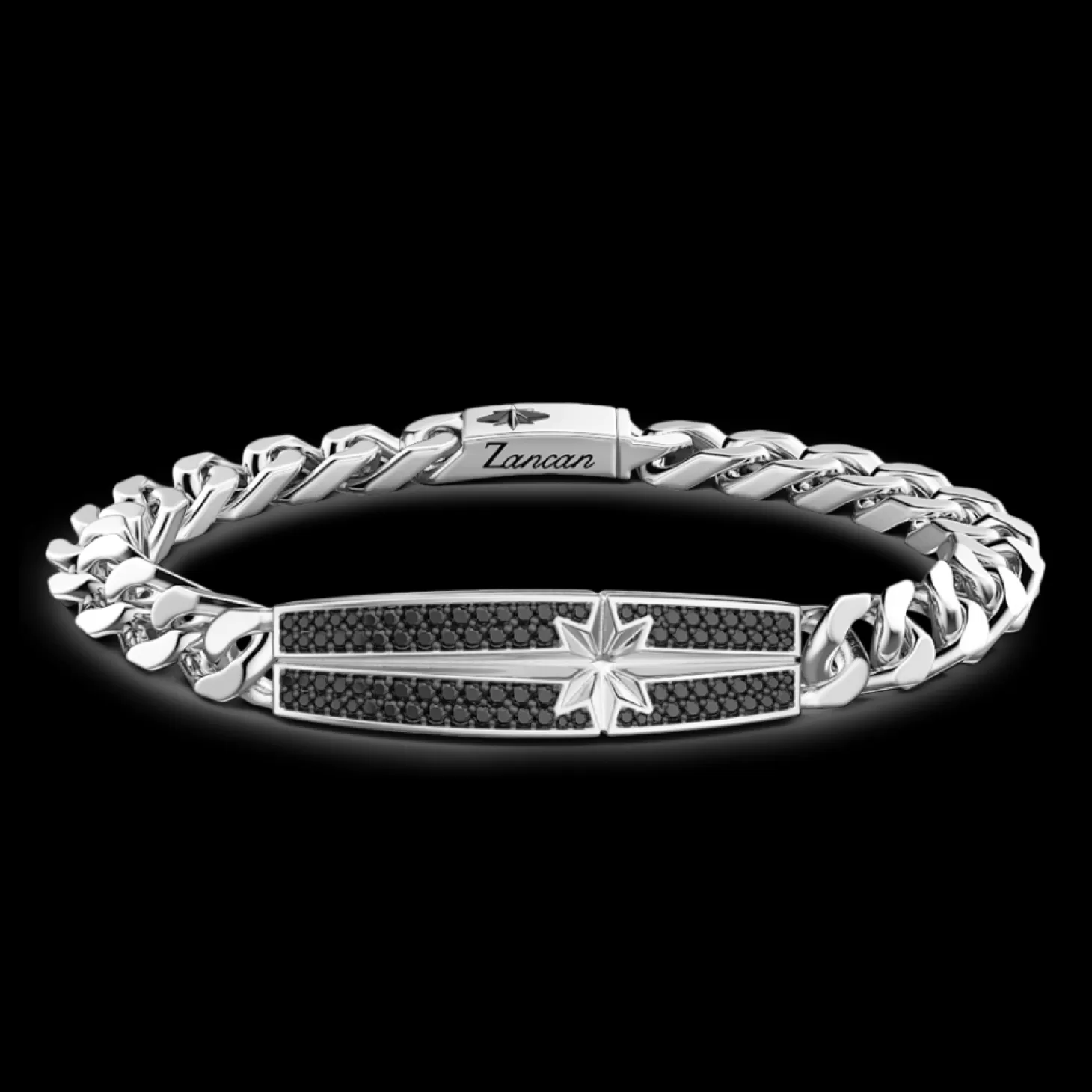 Zancan Gioielli Bracciale Grumetta Zancan In Argento Con Pietre Nere.> Bracciali