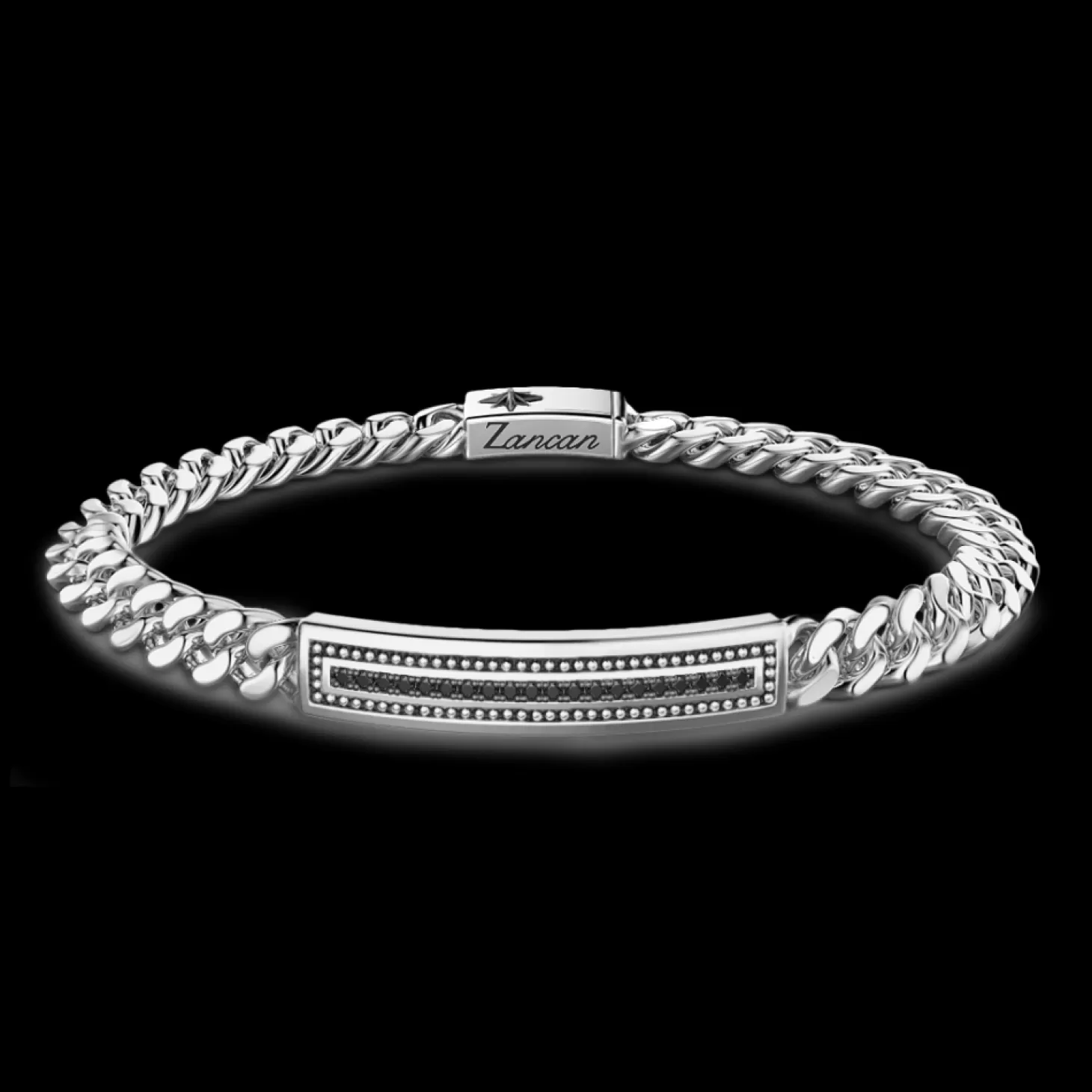 Zancan Gioielli Bracciale Grumetta Zancan In Argento Con Pietre Nere.> Bracciali