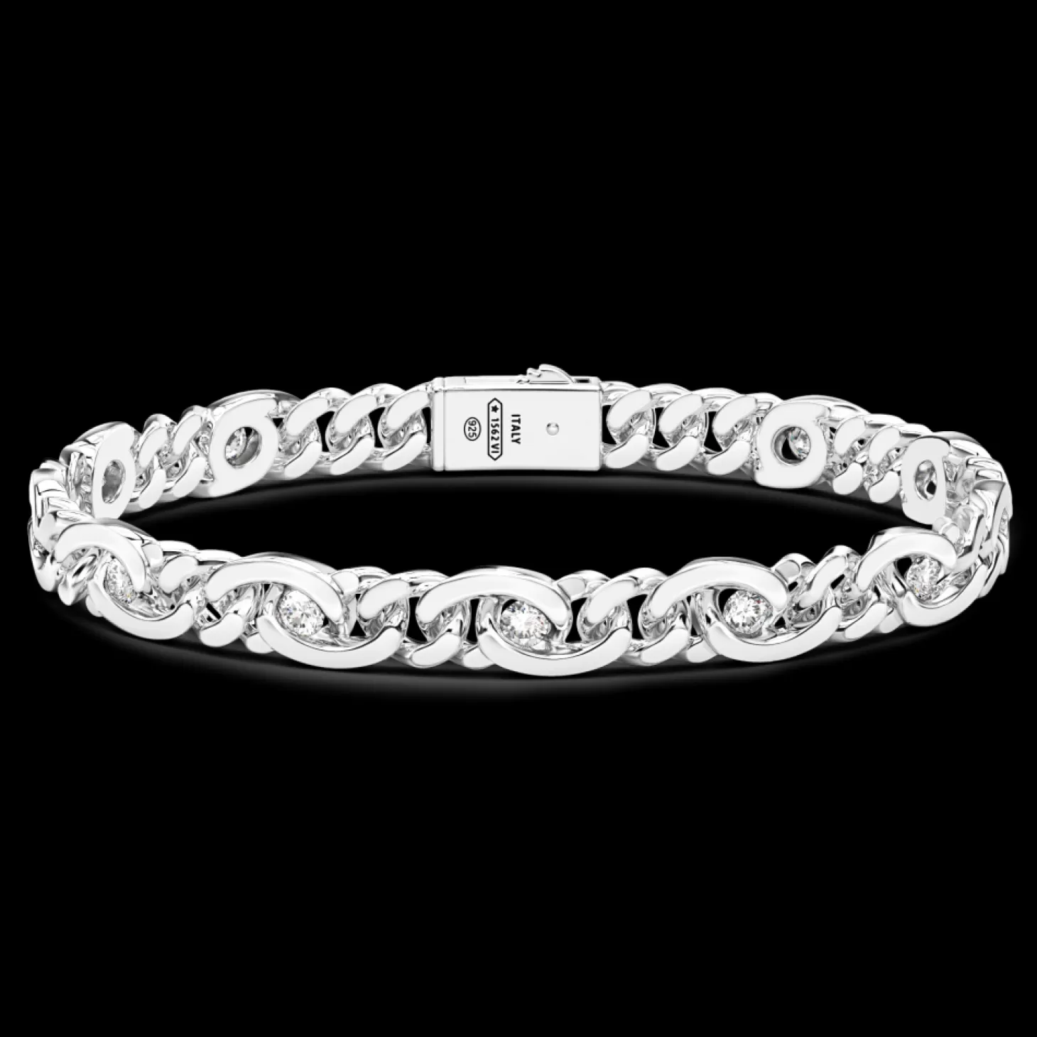 Zancan Gioielli Bracciale Solo Maglia Zancan In Argento Con Pietre.> Bracciali