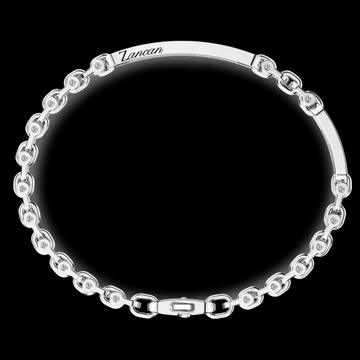 Zancan Gioielli Bracciale Solo Maglia Zancan In Argento Con Pietre Nere.> Bracciali