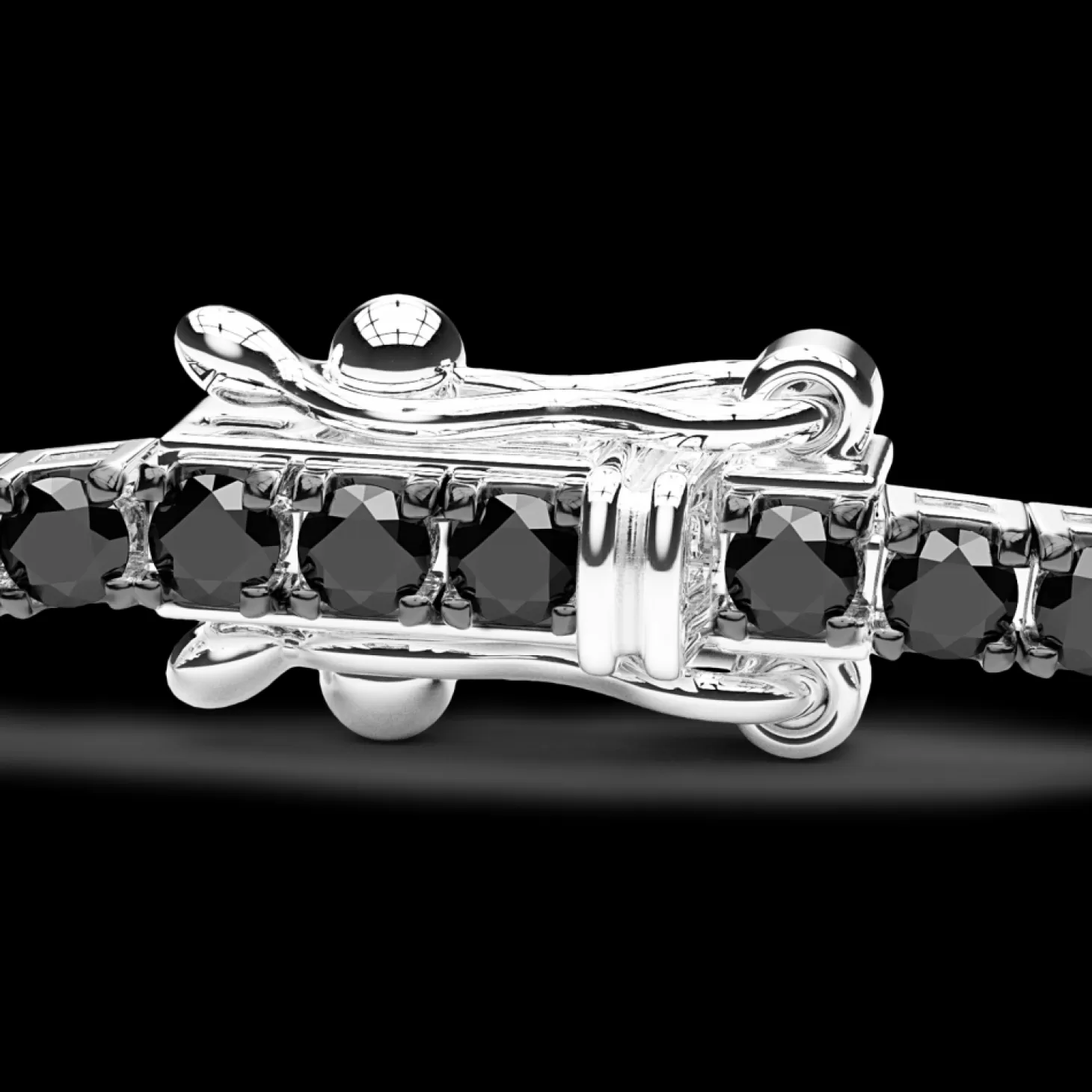 Zancan Gioielli Bracciale Tennis Zancan In Oro 18Kt E Diamanti Neri.> Bracciali